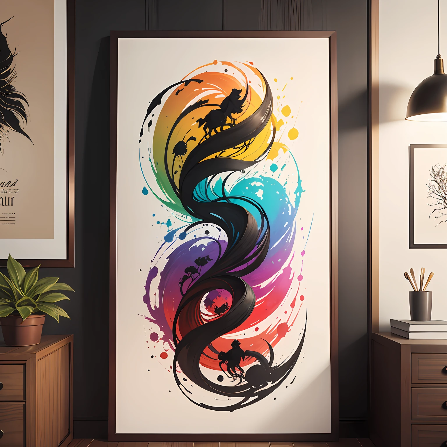 Calligraphy Painting Contest Poster,originality,high qulity,Vertical version --auto