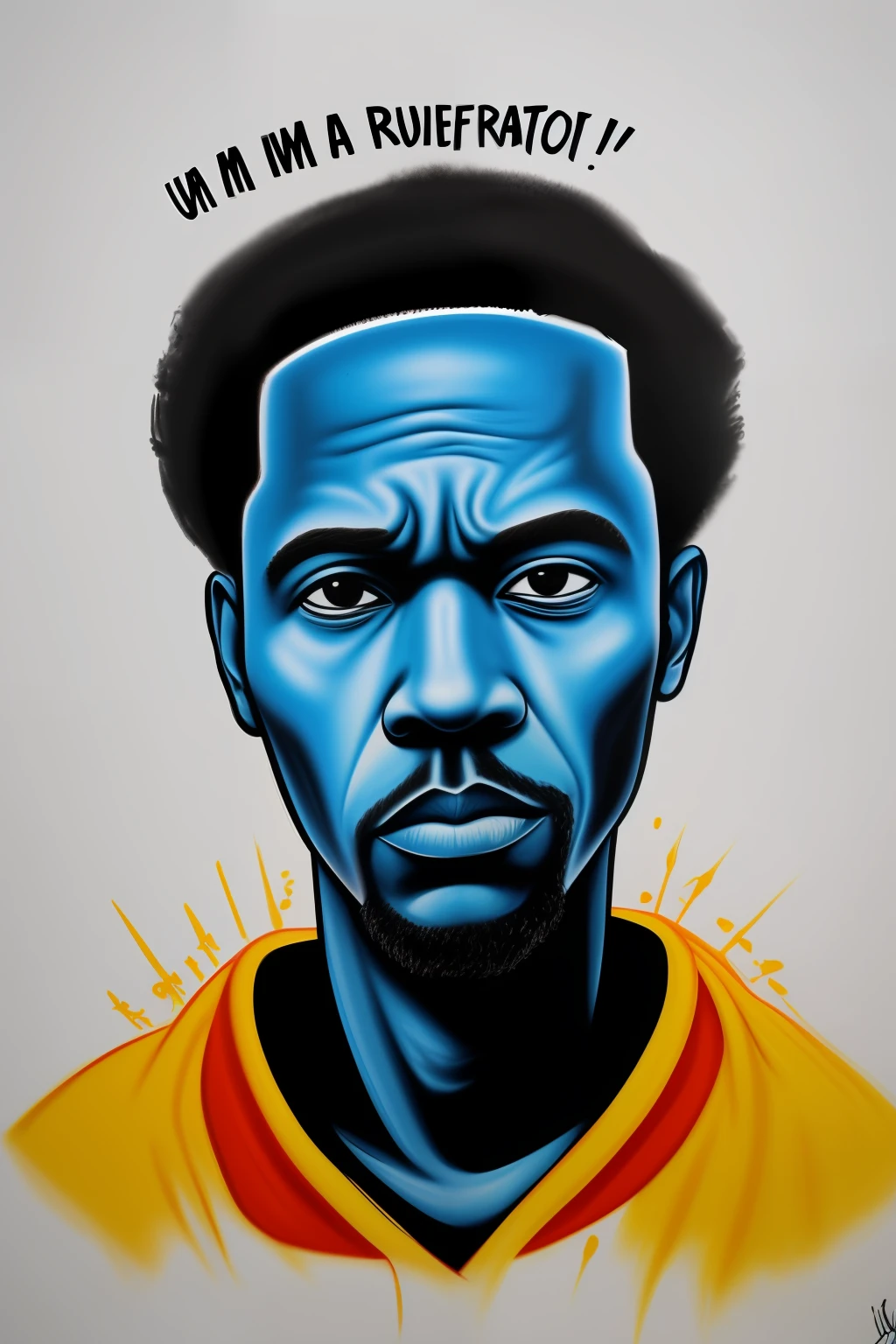 Uma arte com grafite com uma frase sobre o racismo