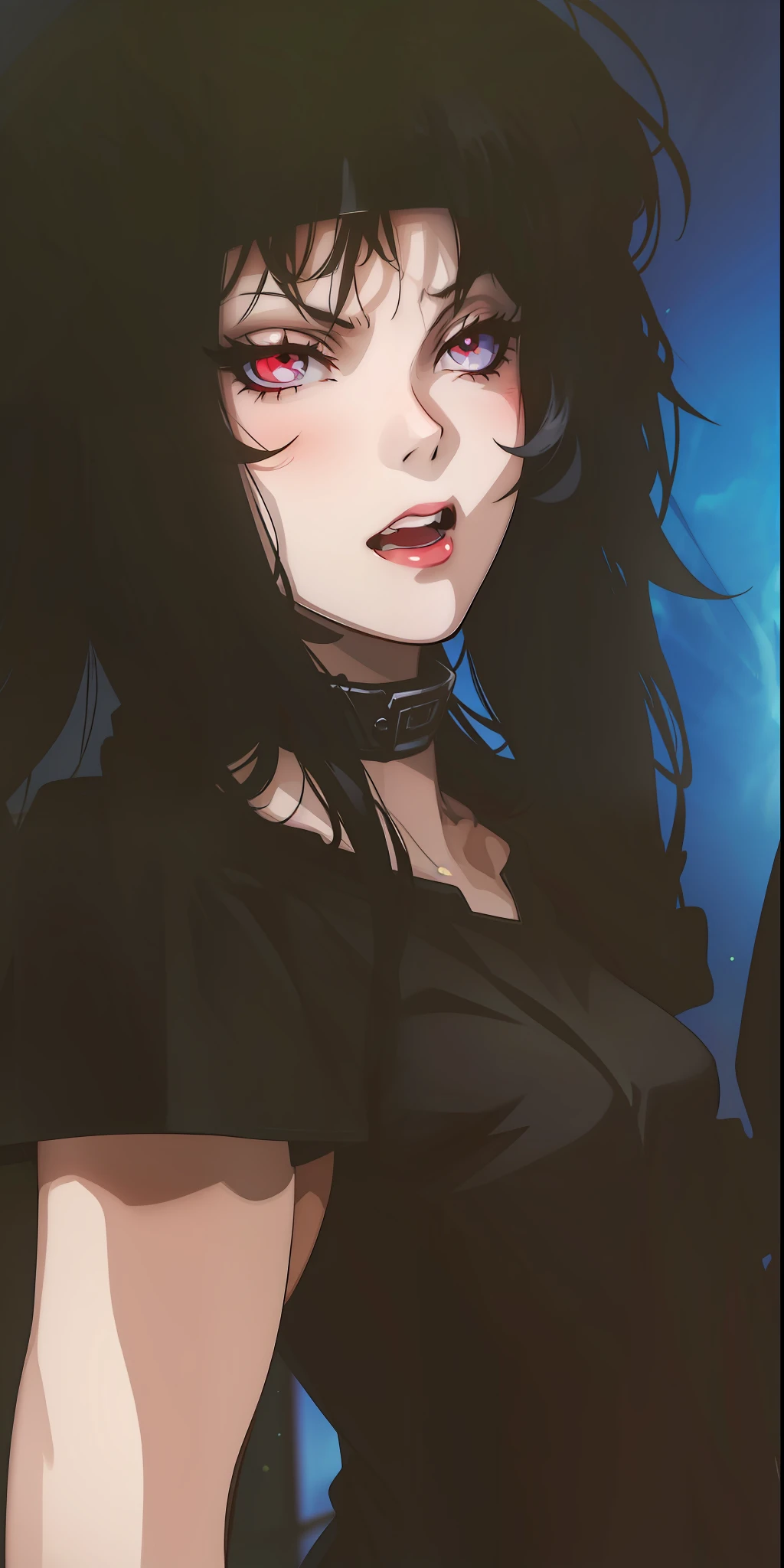Girl,orelhas pontudas, olhos vermelhos,vestido uma armadura, vampira,4k