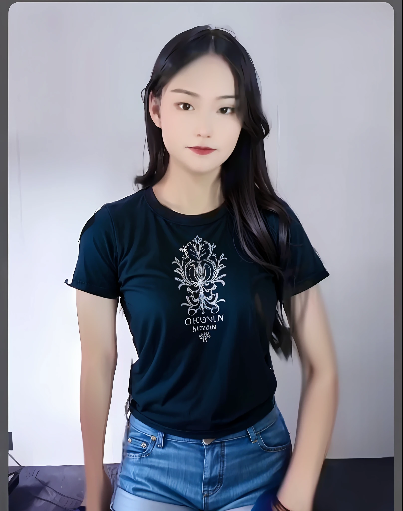Kizi,light pink colored hair,Ocean blue low-cut clothes,Ultra shorts,Close-up Shot Shot,Portrait