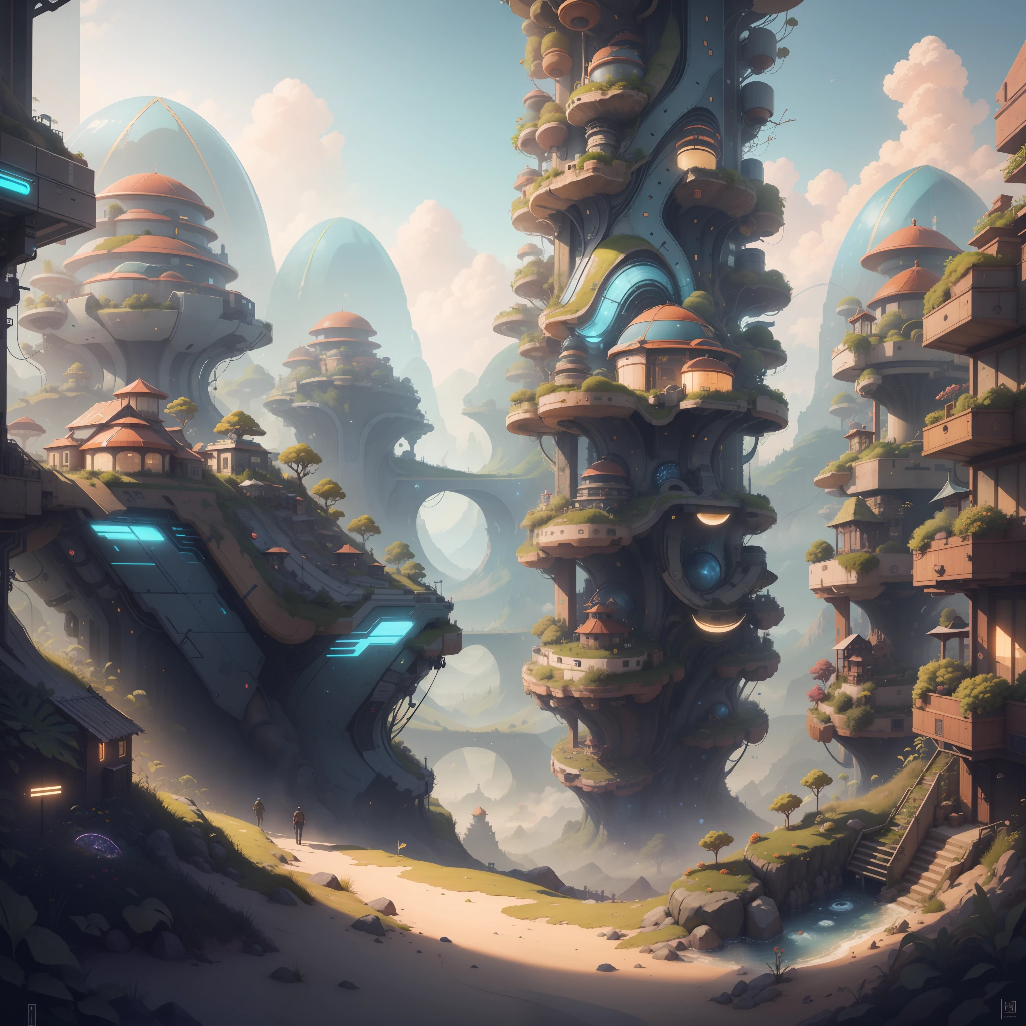 Sunpunk AI landscape