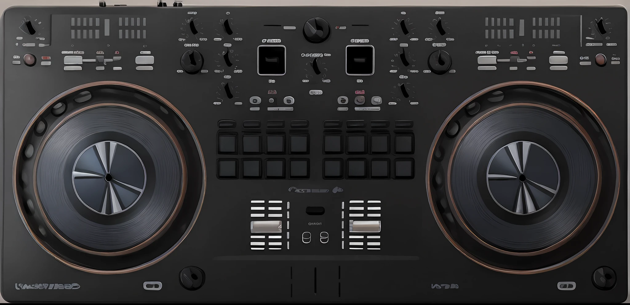 Um close up de um controlador de DJ com um disco dourado, Mixer DJ, DJ, Conjunto DJ, turntables, DJING com toca-discos DJ, turntablist, audio equipments, Turntablism DJ arranhando, Roland, Deck do controlador, 2 0 1 4, 2014, artistic work ", artistic work", 2022, 2 0 2 2, DJ Sura