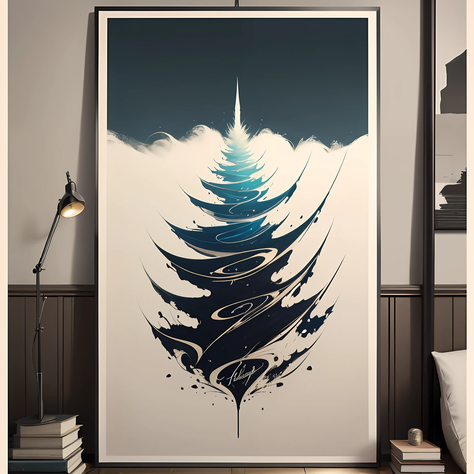 Calligraphy Painting Competition,poster for,originality,high qulity,Vertical version --auto
