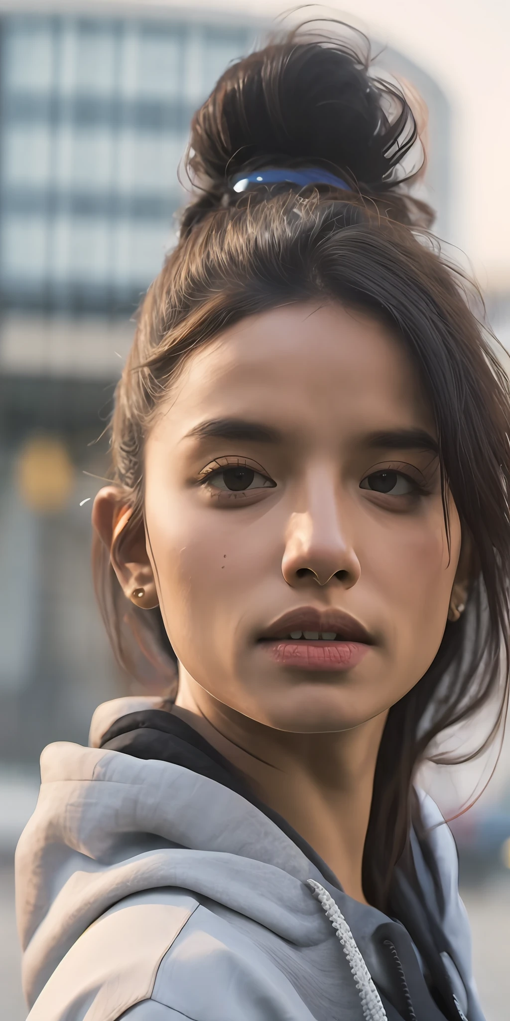 beautiful mature indian student, in tracksuit, on the field for athletics, ((slim, petite)), photorealistic, photo, masterpiece, realistic, realism, photorealism, high contrast, photorealistic, detailed, skin texture, super detailed, realistic skin texture, armature, best quality, ultra high resolution, (photorealistic: 1.4), high resolution, detailed, raw photo, sharp repeatedly, Lee Jeffries Film Nikon D850 Stock Photo 4 Kodak Portra 400 camera, f1.6 lens, rich colors, hyper-realistic realistic texture, dramatic lighting, UnrealEngine, popular on ArtStation, Cinestill 800,