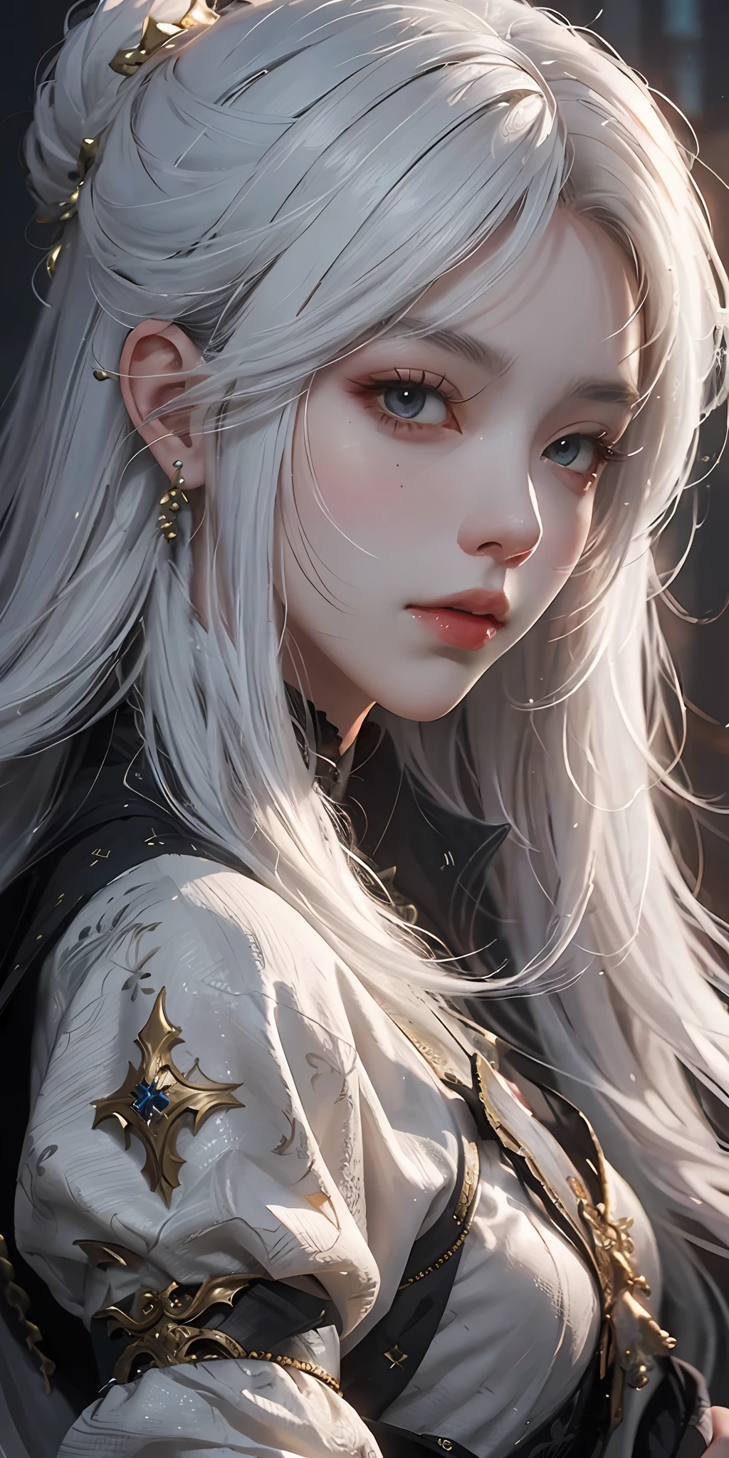 a close up of a woman with white hair and a white mask, beautiful character painting, guweiz, artwork in the style of guweiz, white haired deity, by Yang J, epic exquisite character art, stunning character art, by Fan Qi, by Wuzhun Shifan, guweiz on pixiv artstation
