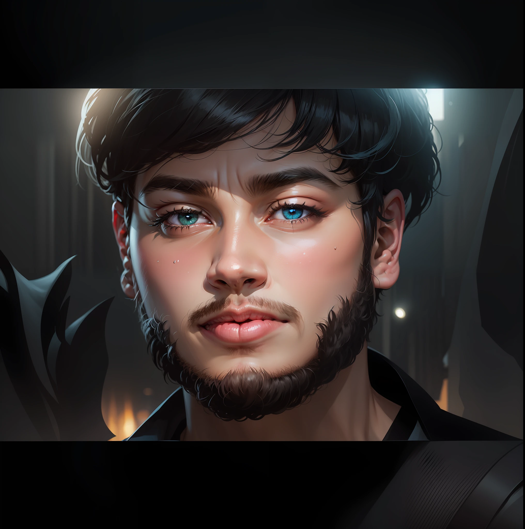Change background dark theme realistic boy vector art