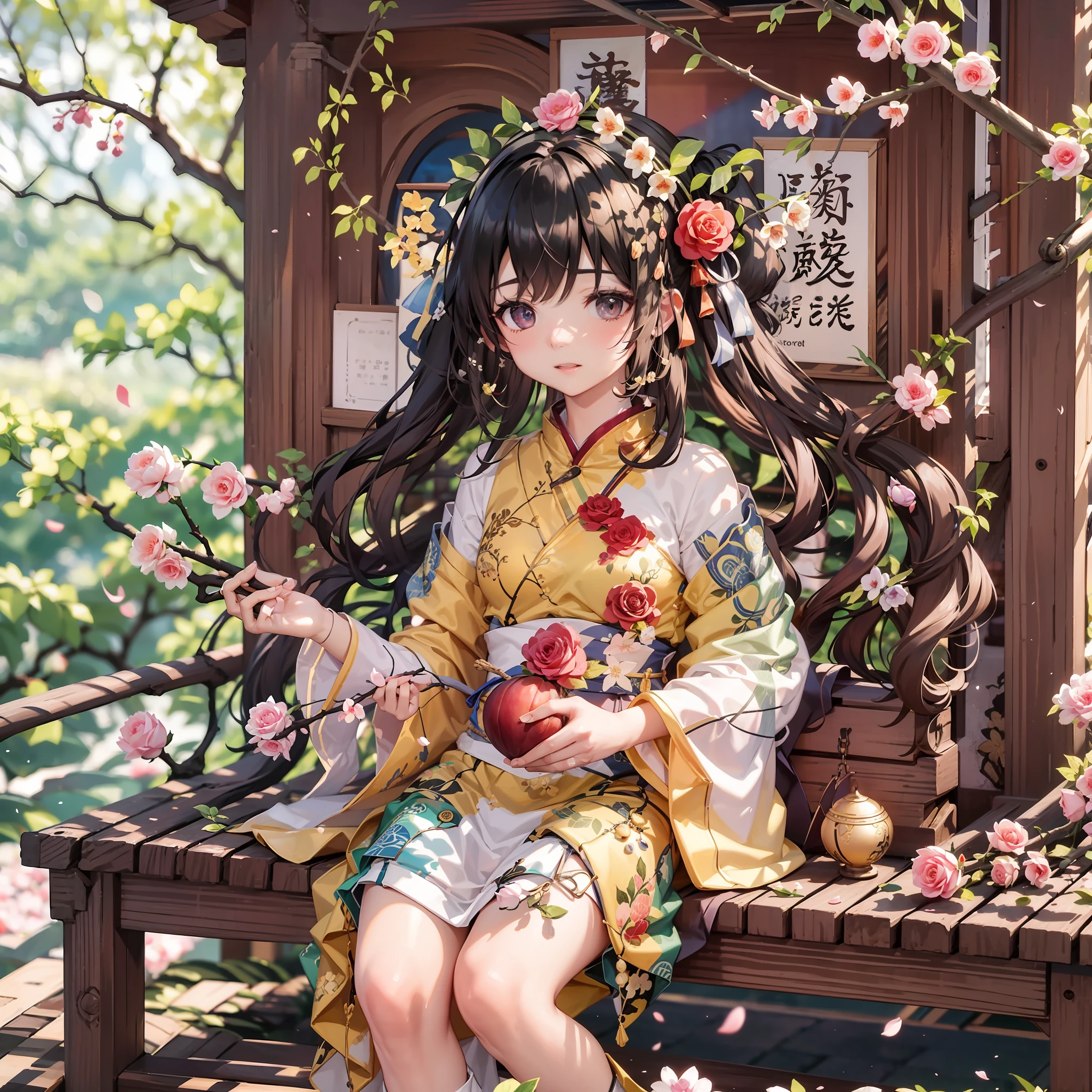 玫瑰roses,桃花peach blossoms,牡丹peonies,郁金香tuli,