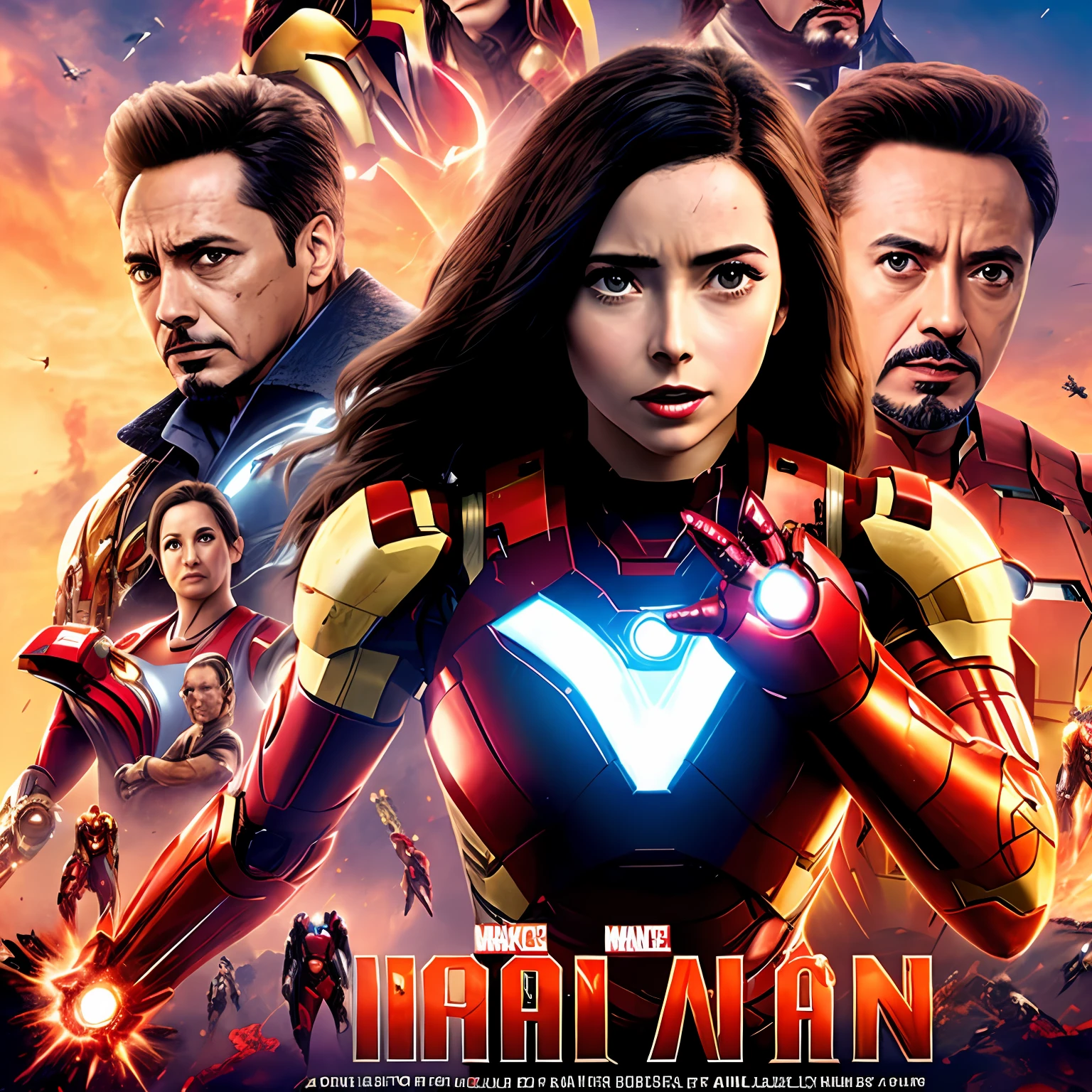 Alita in Dream fights with Iron Man