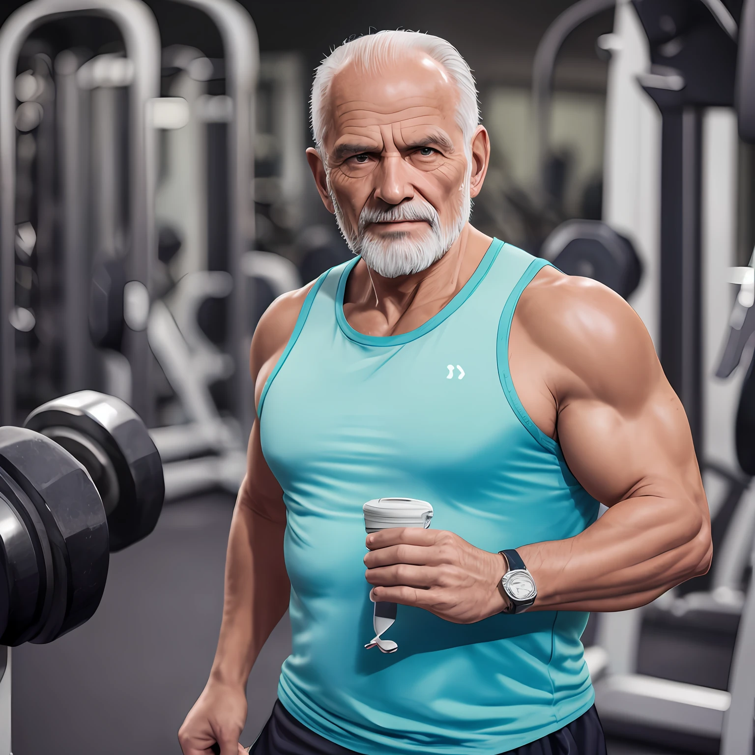 old man 50 years oldmirando la camara, fitness in gym::5 galactic::1 fire::1 satellite imagery::1 neon blue color::1 cotton::1 --v 4 --quality 2 -imagine --auto --s2