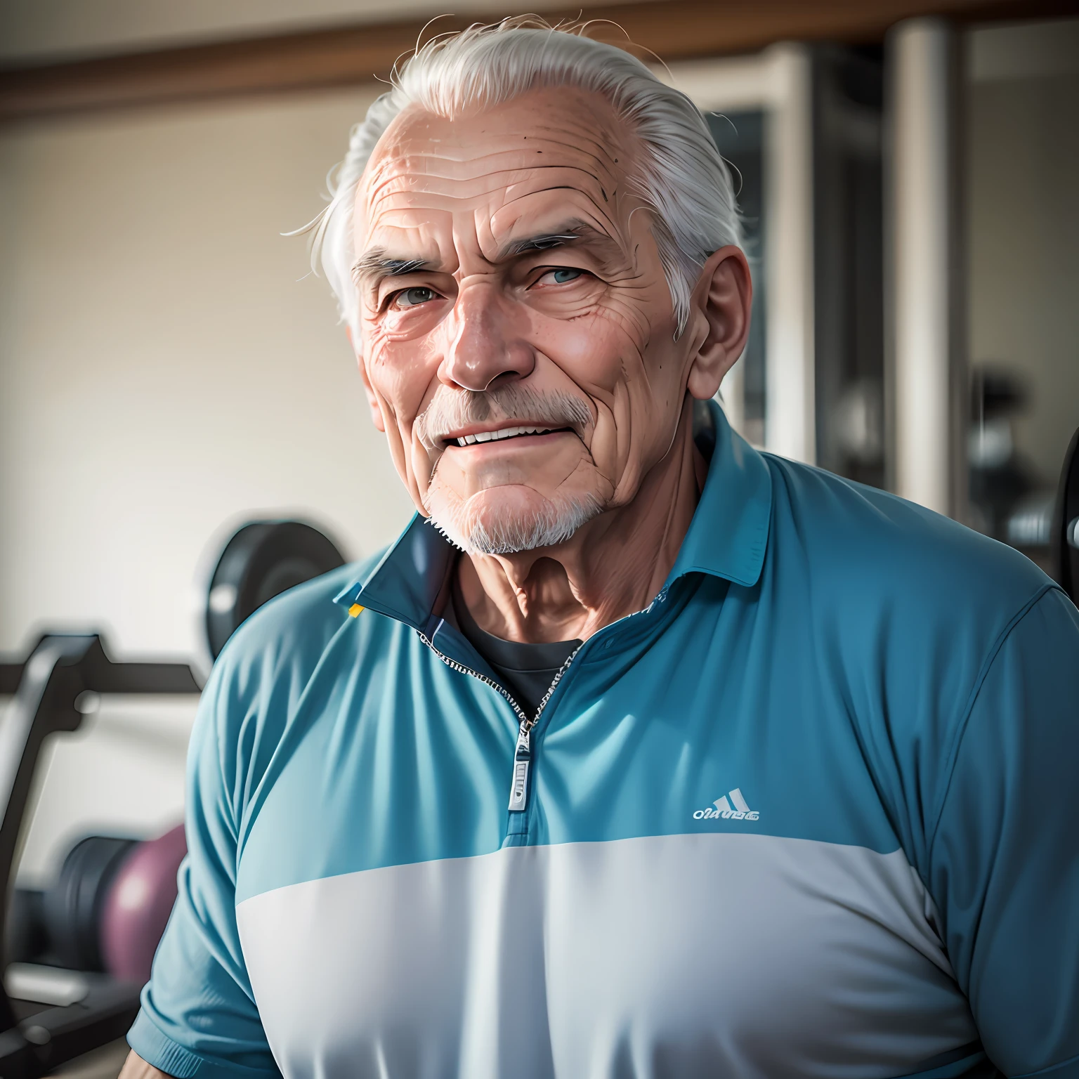 old man 60 years oldmirando la camara, fitness in gym::5 galactic::1 fire::1 satellite imagery::1 neon blue color::1 cotton::1 --v 4 --quality 2 -imagine --auto --s2