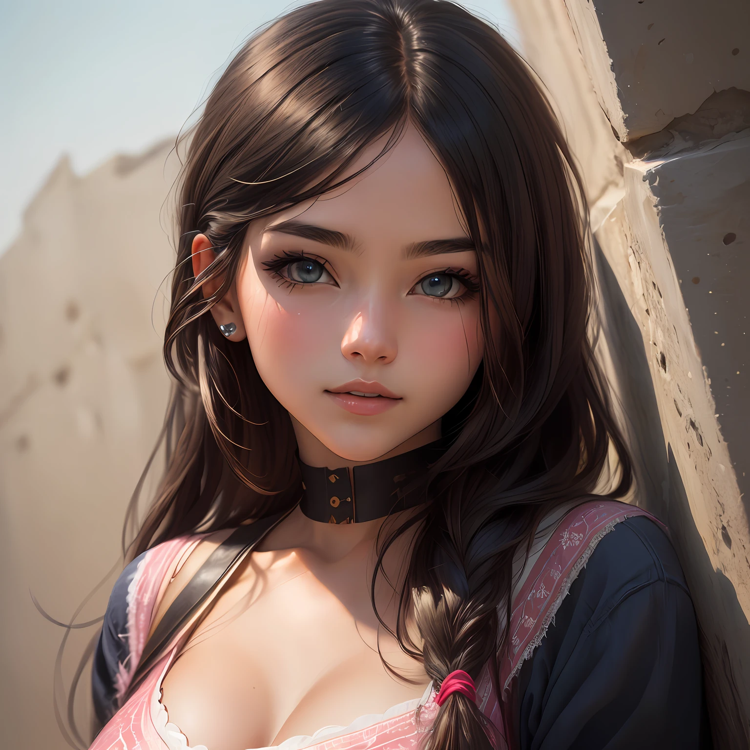 a girl closeup