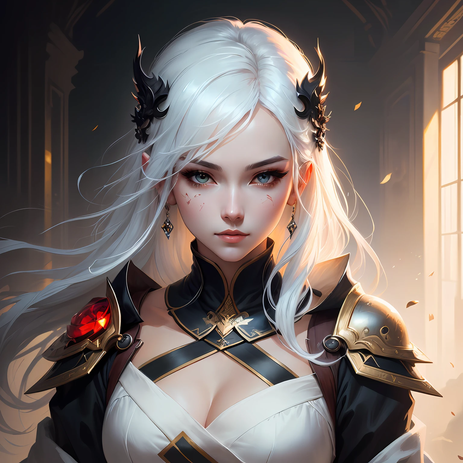 a close up of a woman with white hair and a white mask, beautiful character painting, guweiz, artwork in the style of guweiz, white haired deity, by Yang J, epic exquisite character art, stunning character art, by Fan Qi, by Wuzhun Shifan, guweiz on pixiv artstation
