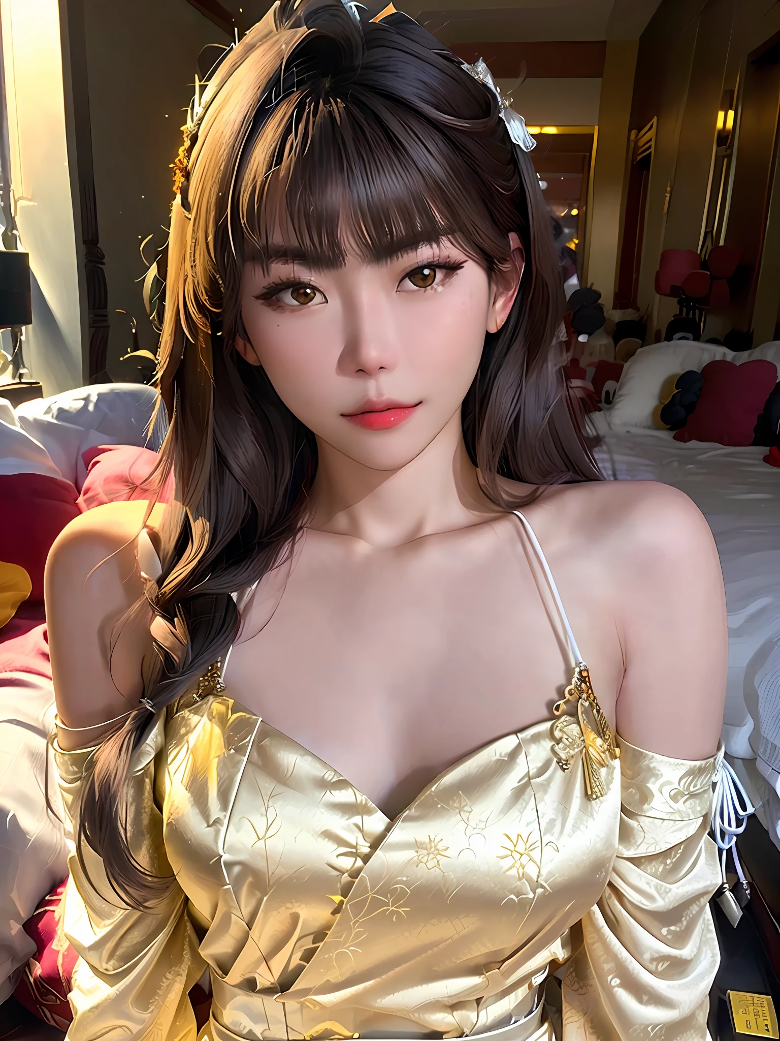 Arakfi Asian woman,long whitr hair,wears a white dress, ulzzangs, Choi Hyun-hwa, jaeyeon nam, Shin Jinying, Korean girl, 8k selfie photograph, young cute wan asian face, Gorgeous young Korean woman, lalisa manobal, girl cute-fine face, Beautiful young Korean woman, Lee Ji-eun