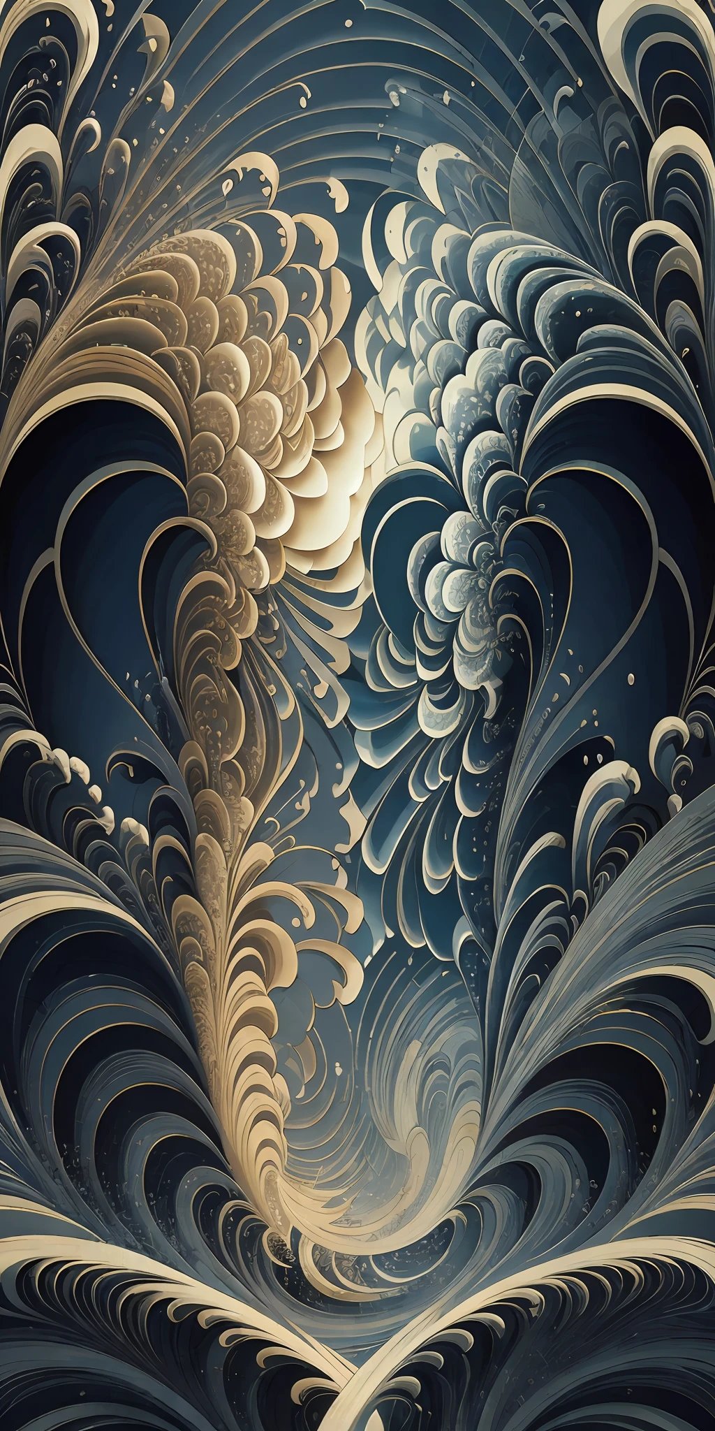 arte greatwave Alex cinza arte Fractal Face Splitting happy