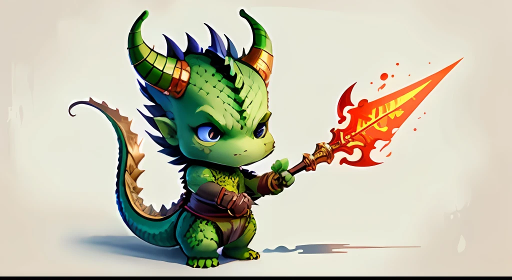 Dragon ,cbzbb, detailed, detailed eye,Hand holding spear in battle, background is easy to erase font