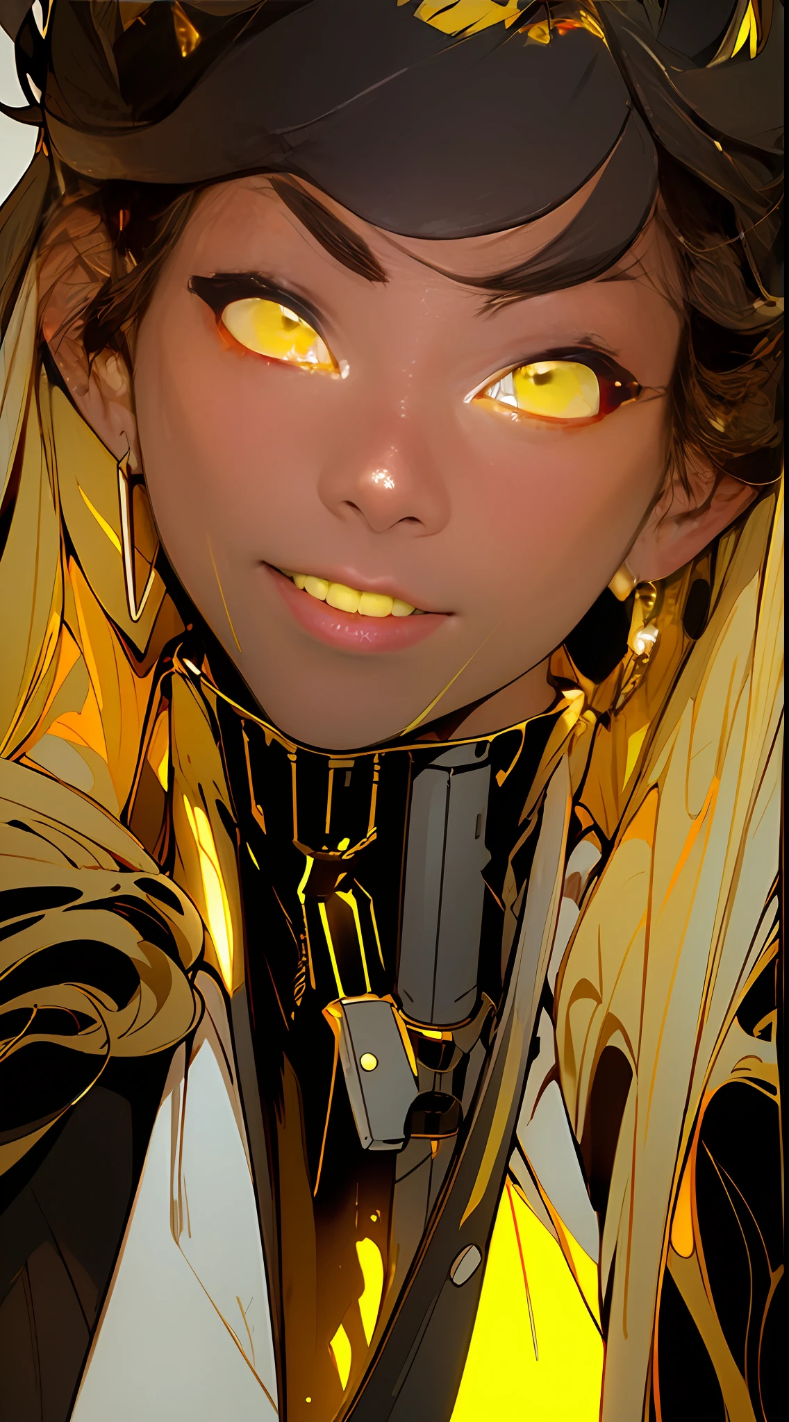 (Masterpiece, Top Quality, Best Quality), ((Cyberpunk Style, Robotic Arm, Hololo, Surreal Science Fiction Art, Future Science Fiction Aesthetics)), (1 Girl Solo), Close Up, (Resolute Eyes), (Ancient Chinese Clothes, White Robe, Embroidered Collar Uesugi, White Big Sleeve Shirt, Streamers), (Hairpin, Long Black Hair, Weapons), (Hanfu), (Clear Facial Features, Detailed Skin Texture, Beautiful Face), White Background, Earrings, Yellow Skin, Standing, (((flat color))),