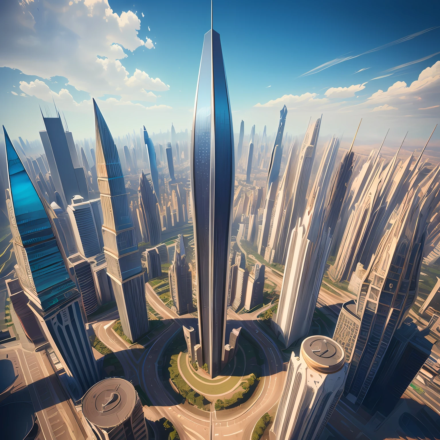 kaleidoscope city designed by Oscar Niemeyer, unreal engine, realism, 4k