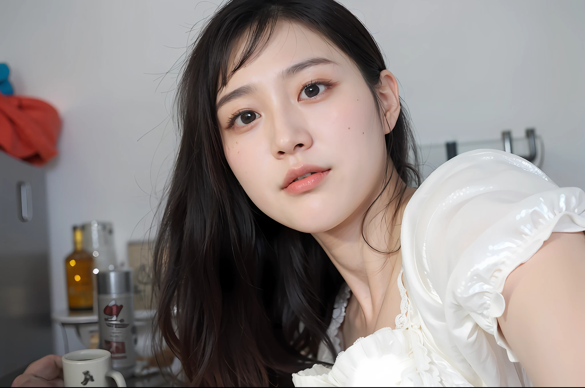 there is a woman that is taking a selfie in a mirror, wenfei ye, xintong chen, Zhang Pengzhen, Yun Ling, xue han, yuxiang chen, Eat Zhuoxin, Lin Qifeng, chengyou liu, xiaofan zhang, zhelong xu, mingchen shen, Wu Liu, xiaolong wang, zhong lin