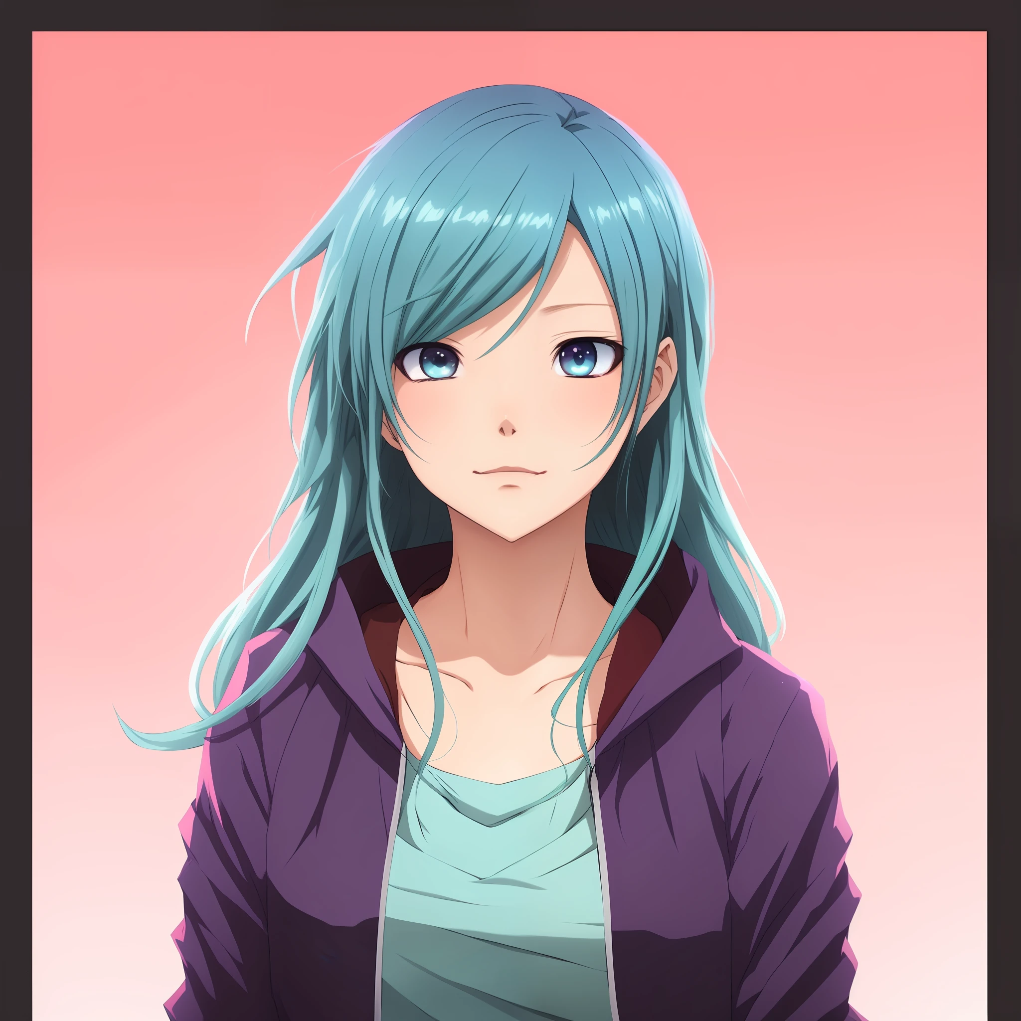Blue hair and glare anime girl staring at the camera, a character portrait inspired by rossdraws, trending on CGSociety, Fantasy art, NeoArtcore和Charlie Bowater(charlie bowater), rossdraws portrait, Guviz-style artwork, lois van baarle and rossdraws, Beeple and Jeremiah Ketner, Rosla 1. 0