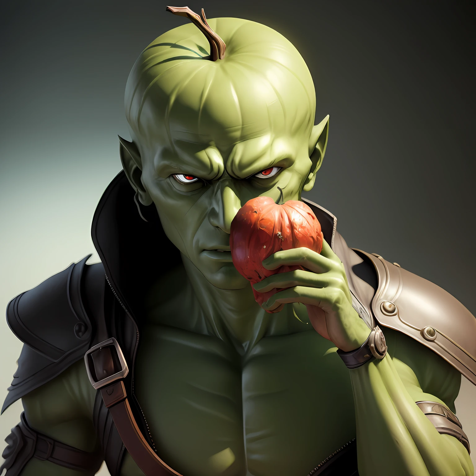 There's a green man with a rusty steel sword, colored zbrush render, pintado em zbrush, personagem de fantasia hiperdetalhado, Bebia goblin fantasia, Zbrush rendering, zbrush 3 d render, 3 d render arte do caractere 8 k, renderizado no zbrush, Vencedor do concurso ZBRUSH, arte renderizada, personagem de fantasia octane render, Retrato de um Duende