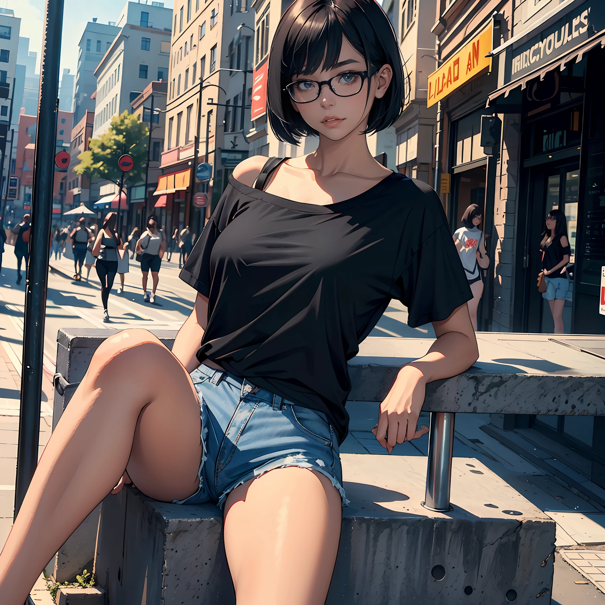 seducin face, beautiful girl, glasses, smirking