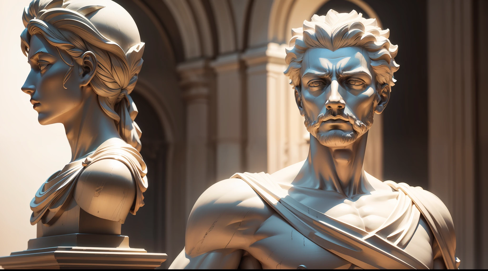 detailed stoic sculpture