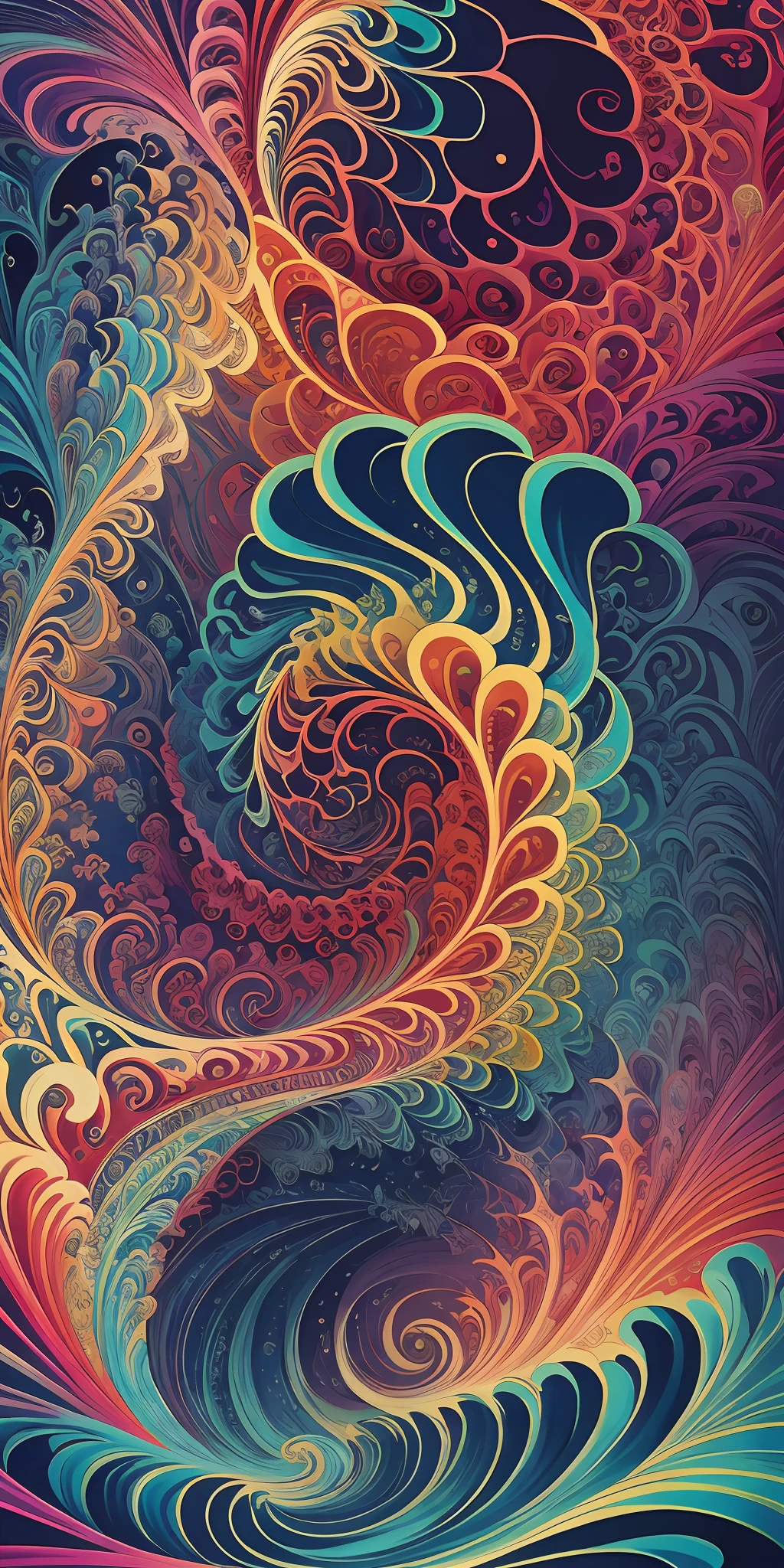 arte greatwave Alex tons alegres arte Fractal Face happy Splitting, Tons rosa, vibrant colors