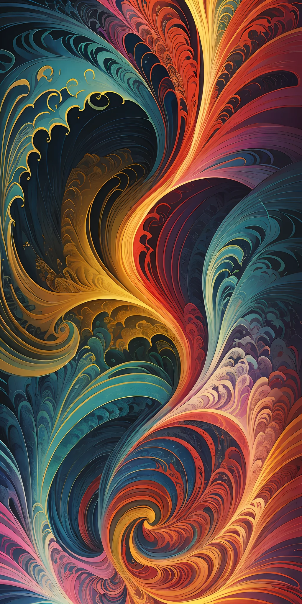 arte greatwave Alex tons alegres arte Fractal Face happy Splitting, Tons rosa, vibrant colors