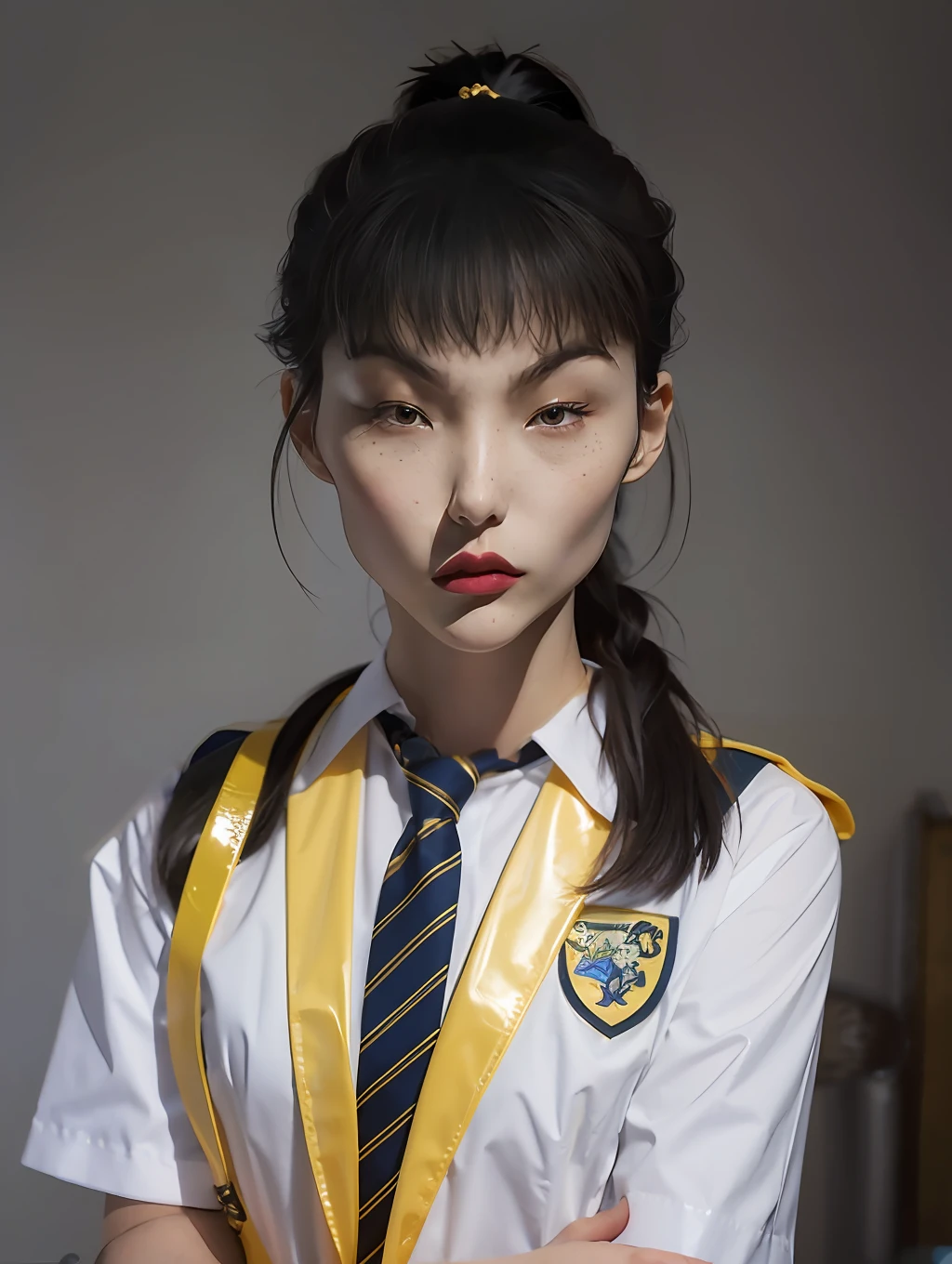 Yellow PVC school uniform