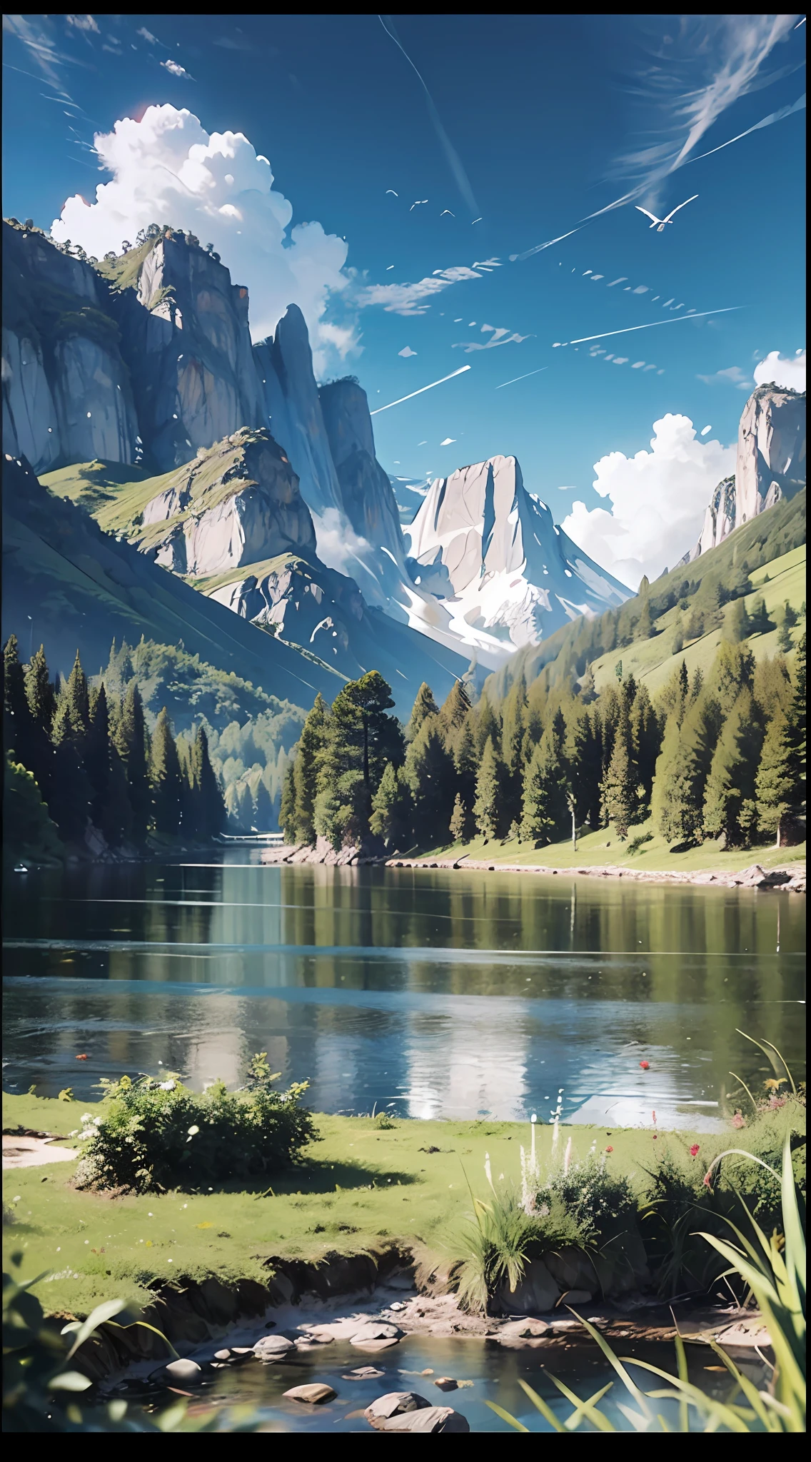 8K.Best quality at best,tmasterpiece,k hd,Super rich detail,the detail,Detailed pubic hair,Landscape painting,eventide,landscape