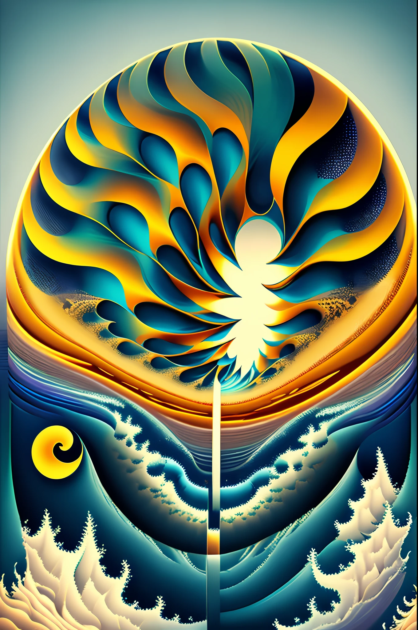 arte greatwave Alex cinza arte Fractal Face Splitting happy