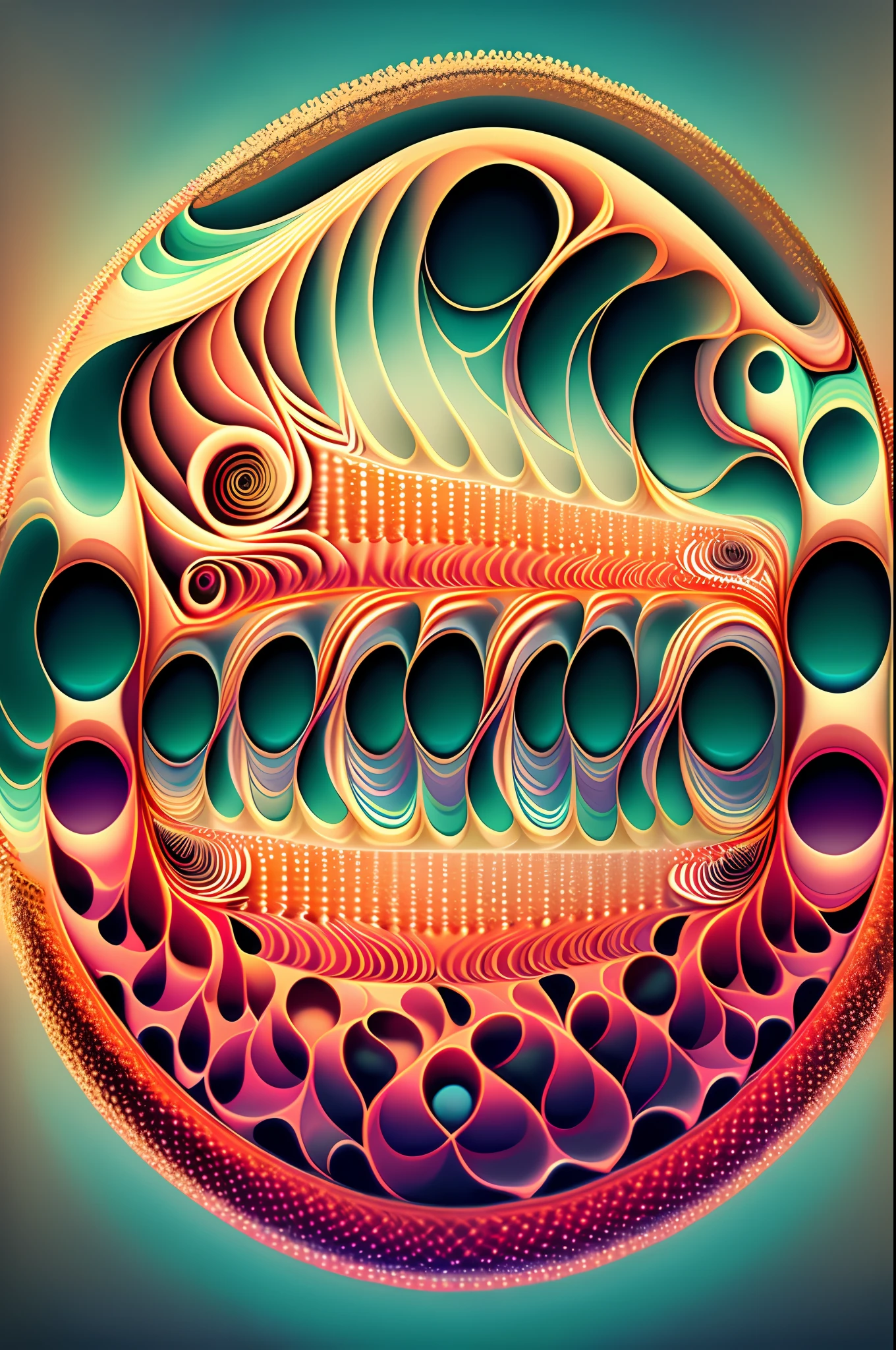 arte greatwave Alex cinza arte Fractal Face happy Splitting, Tons rosa