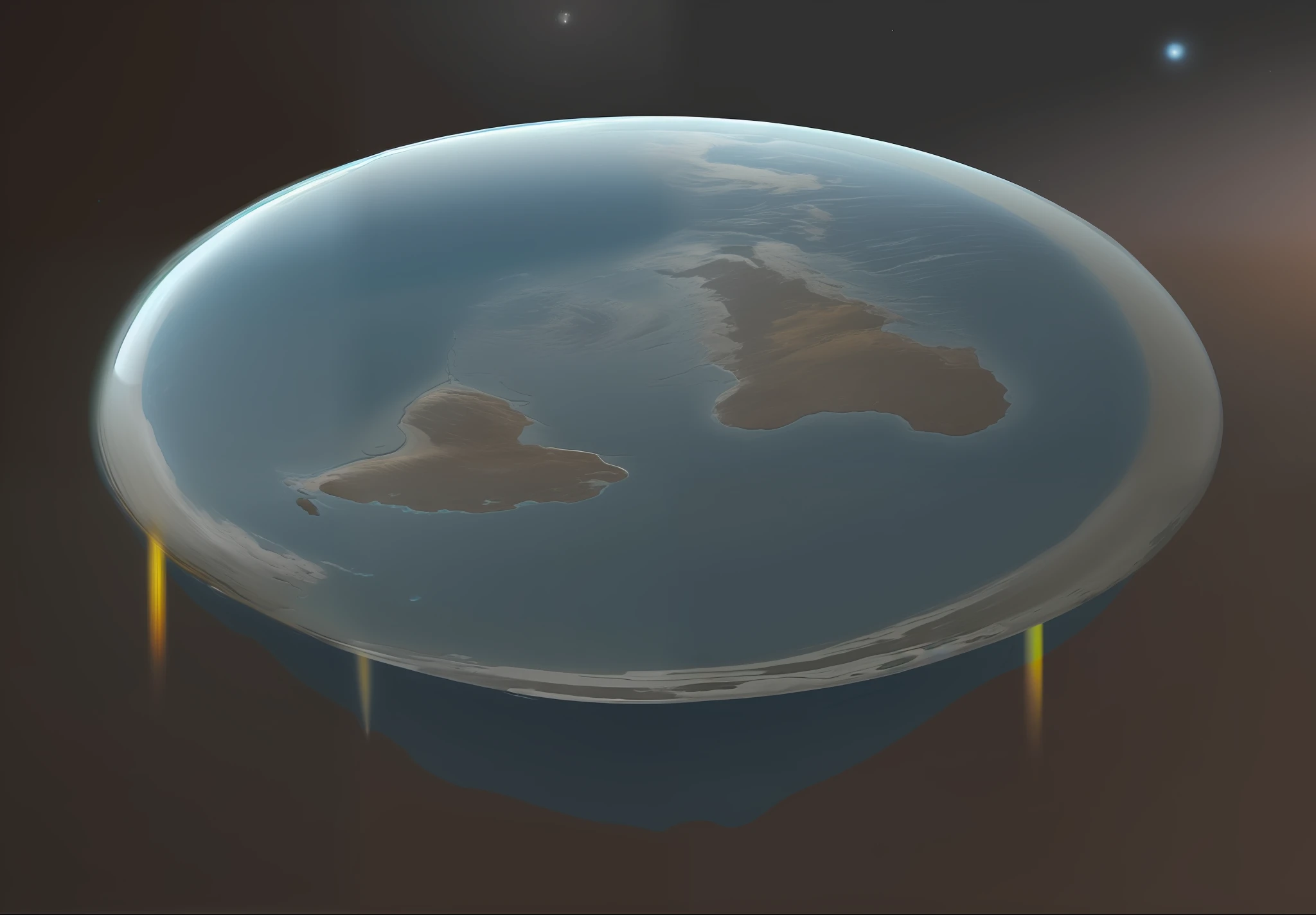 a photo of flat earth, the blue marble