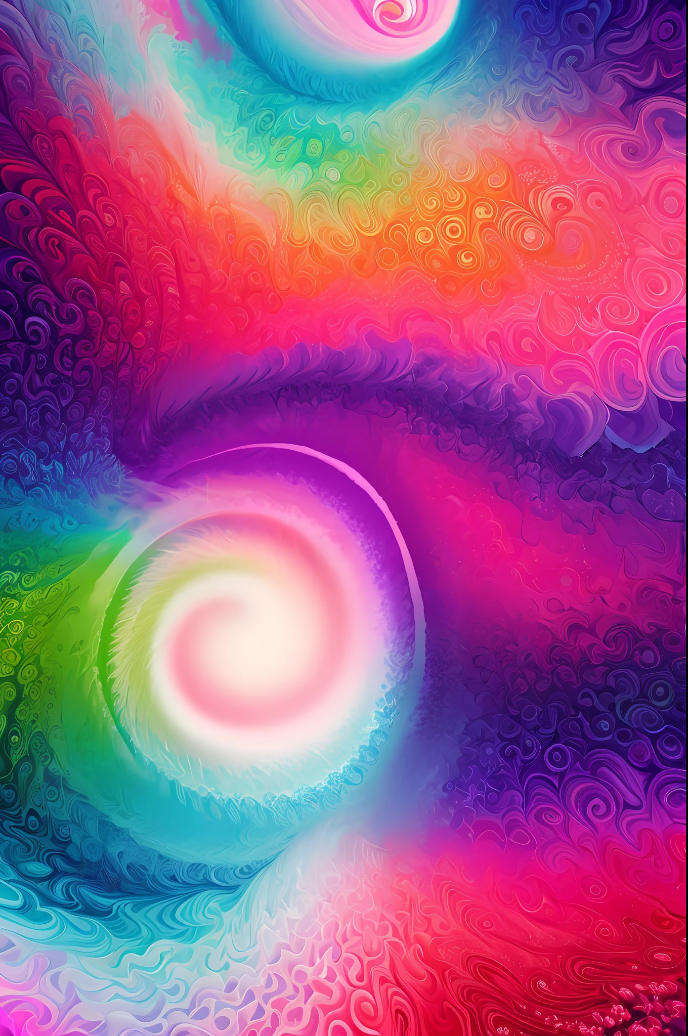 arte greatwave Alex tons alegres arte Fractal Face feliz Splitting, Tons rosa, cores vibrantes