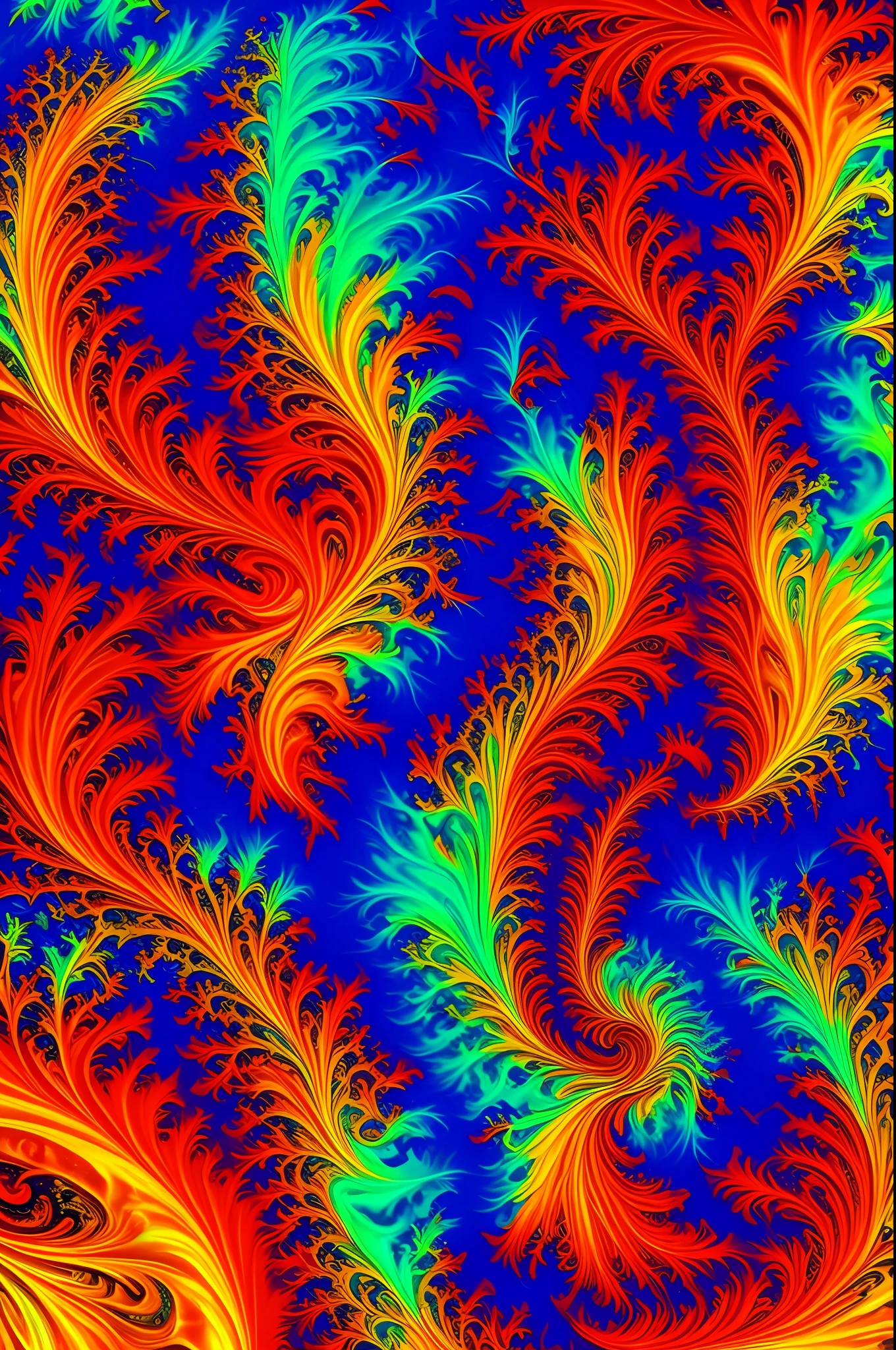 arte greatwave Alex tons alegres arte Fractal Face Splitting rosas, cores vibrates