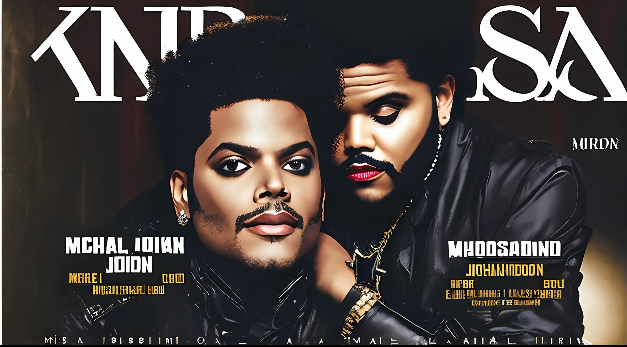 michael jackson e the weeknd capa de cd