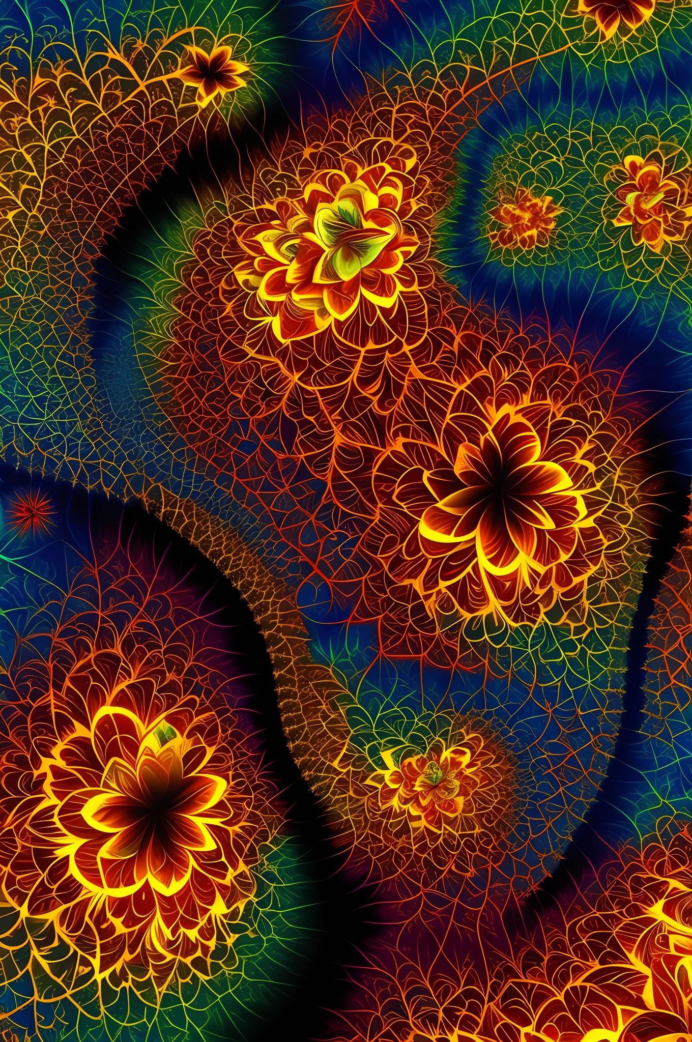 art greatwave Alex cheerful tones art Fractal Face Splitting hearts cores vibrates