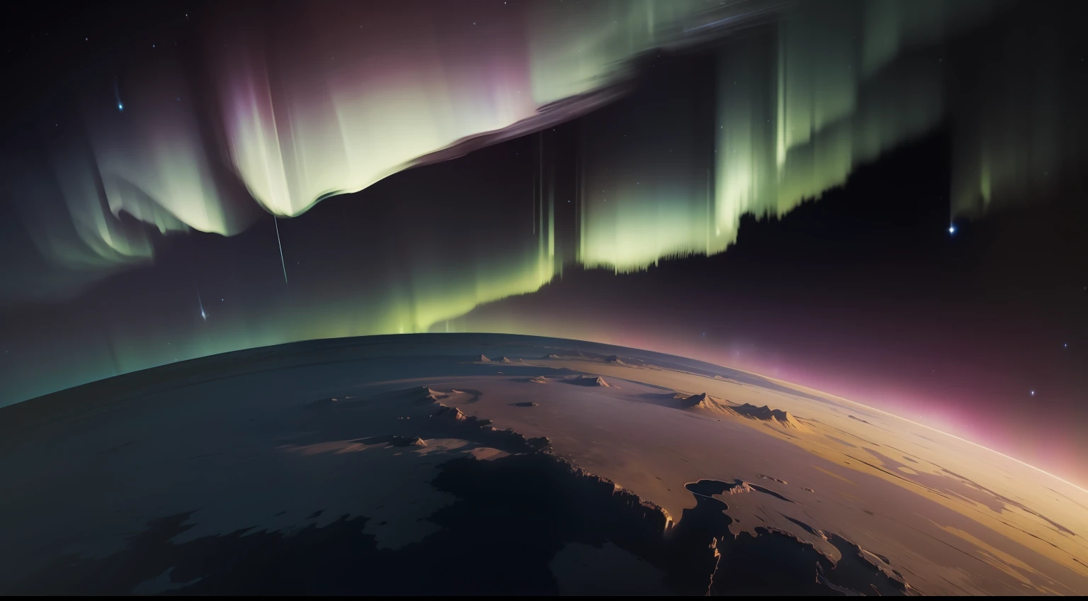 outer space, terra, marte, aurora boreal, lua