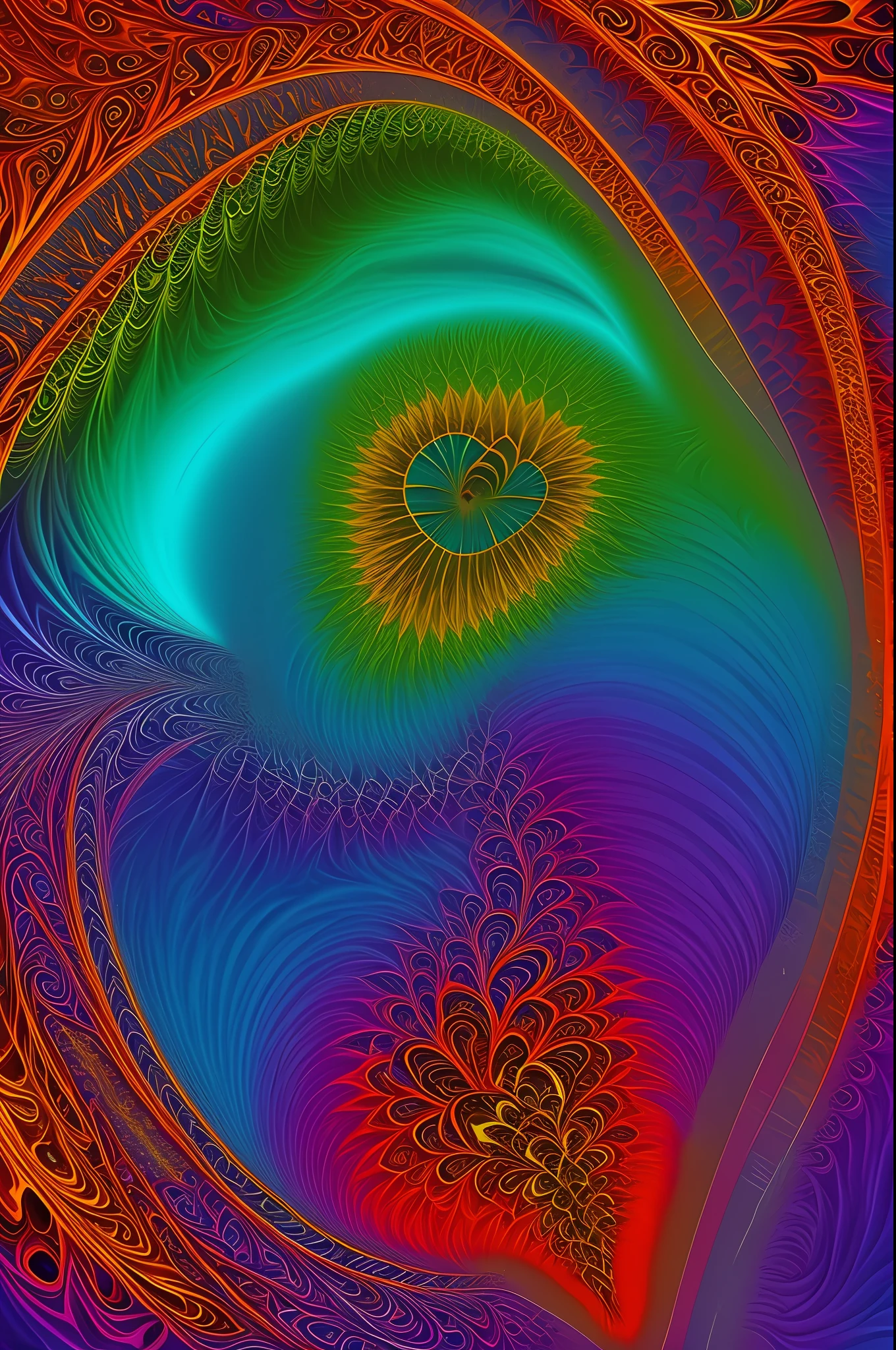 art greatwave Alex cheerful shades art Fractal Face Splitting hearts, Vibrates cores