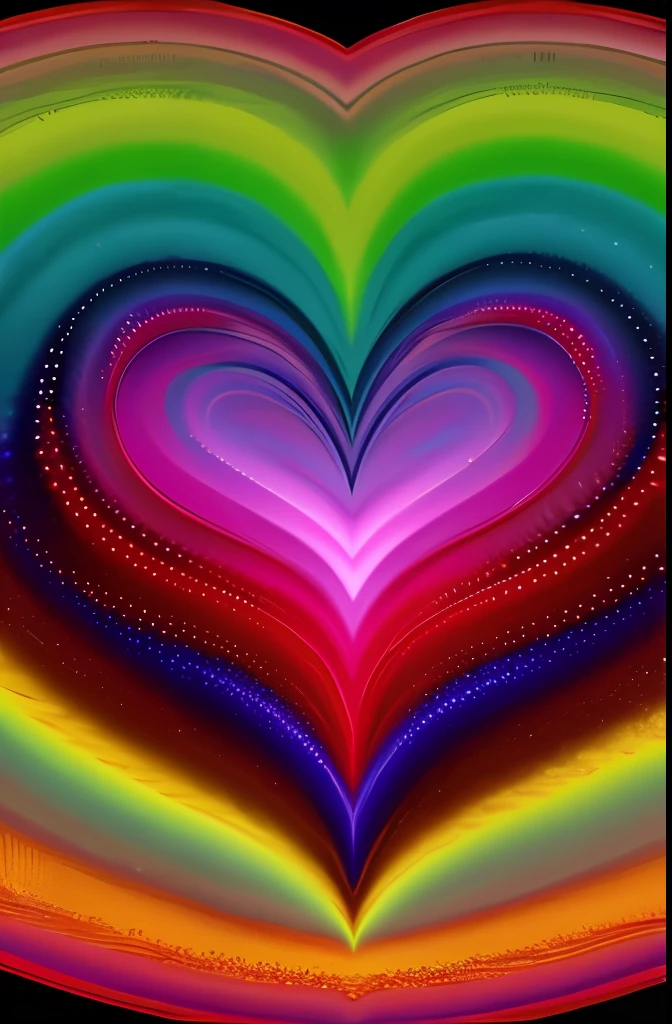 arte greatwave Alex tons alegres arte Fractal hearts Splitting , cores vibrantes