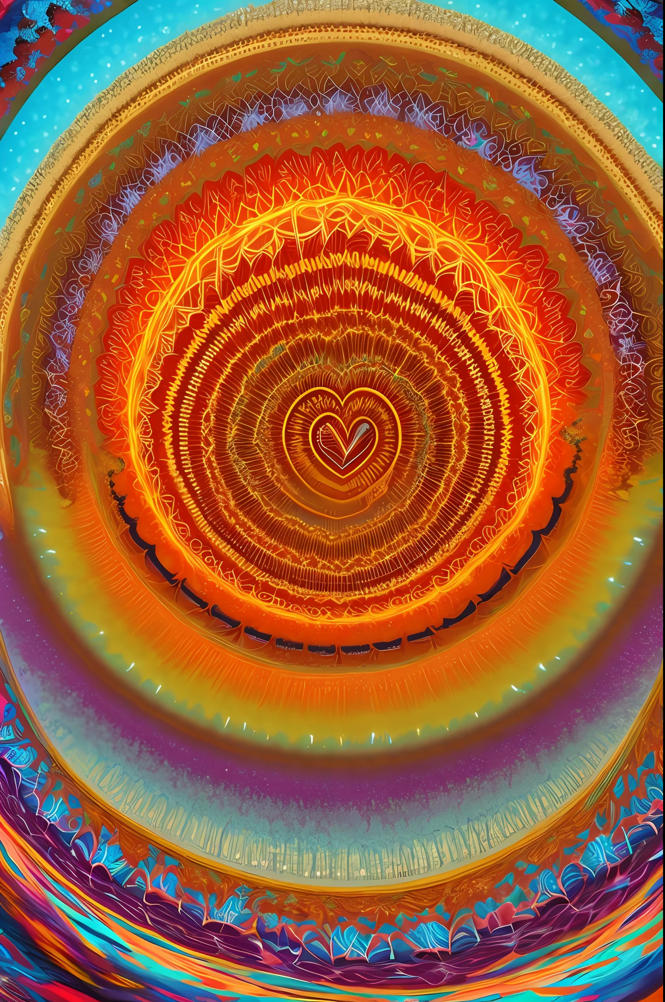 arte greatwave Alex tons alegres arte Fractal hearts Splitting , cores vibrantes