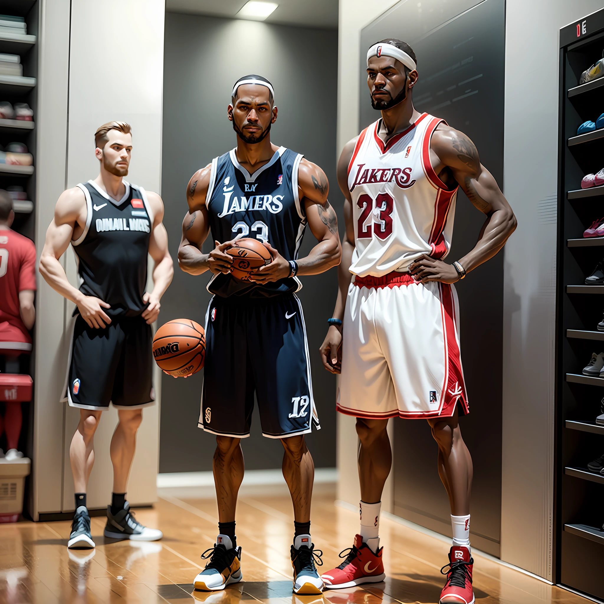 Famous basketball player Lebron James Figure Collectible Model, Detailed 3d model with packaging --auto