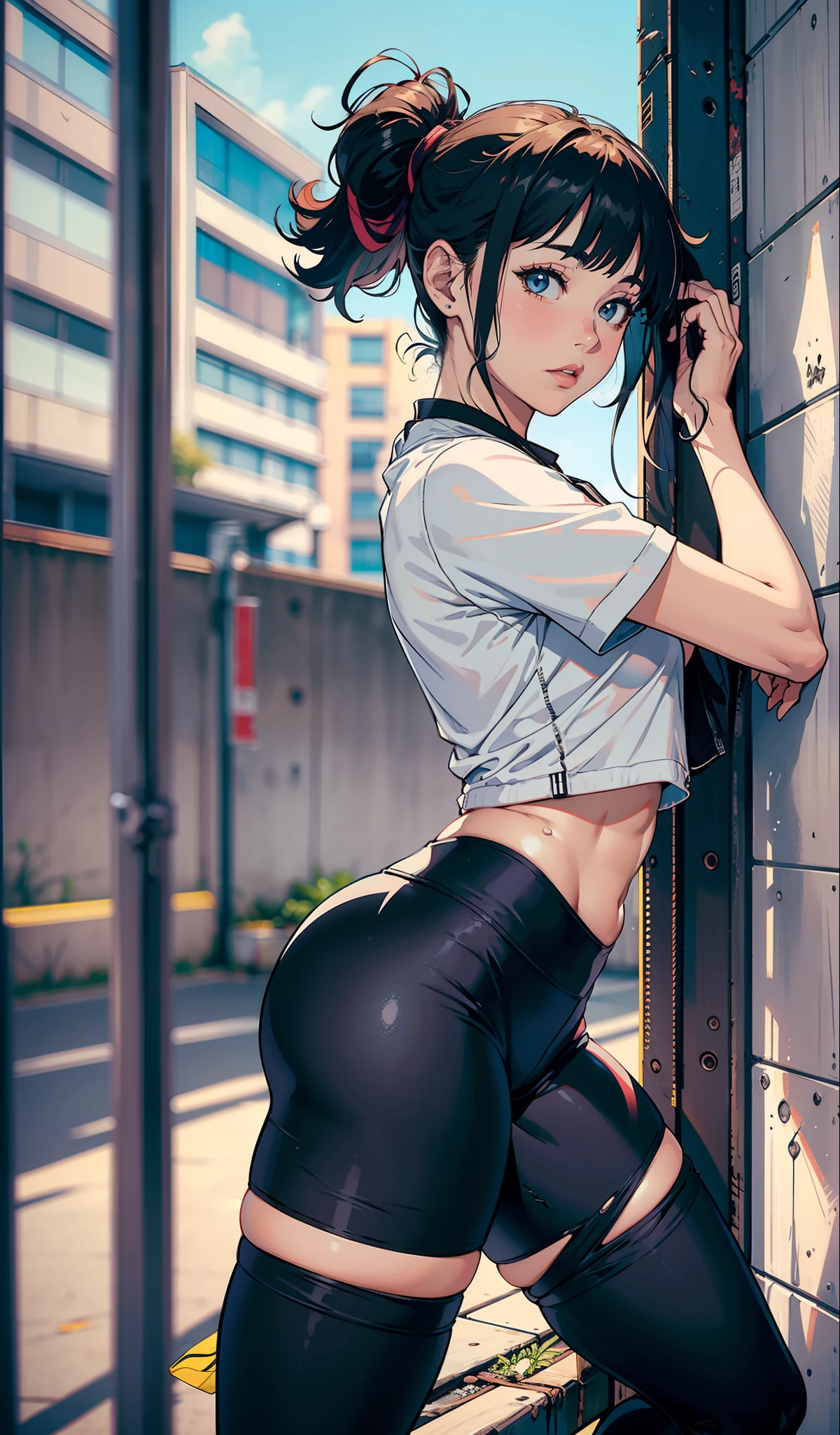 Hinata Hyuga, Fitness, com short legging da badboy,extremamente curto, tirando selfie, academia, usando uma pequena blusa nike, mostrando o umbigo, extremamente sexy, bunda grande, pernas grossas, agachamento, Nike sneakers, corpo inteiro, muito realista, extremamente Realista, extremamente sexy, 8k, 8k extremamente detalhado), (um extremamente delicado e bonito), (obra-prima), (melhor qualidade: 1.0), (ultra highres:1.0)