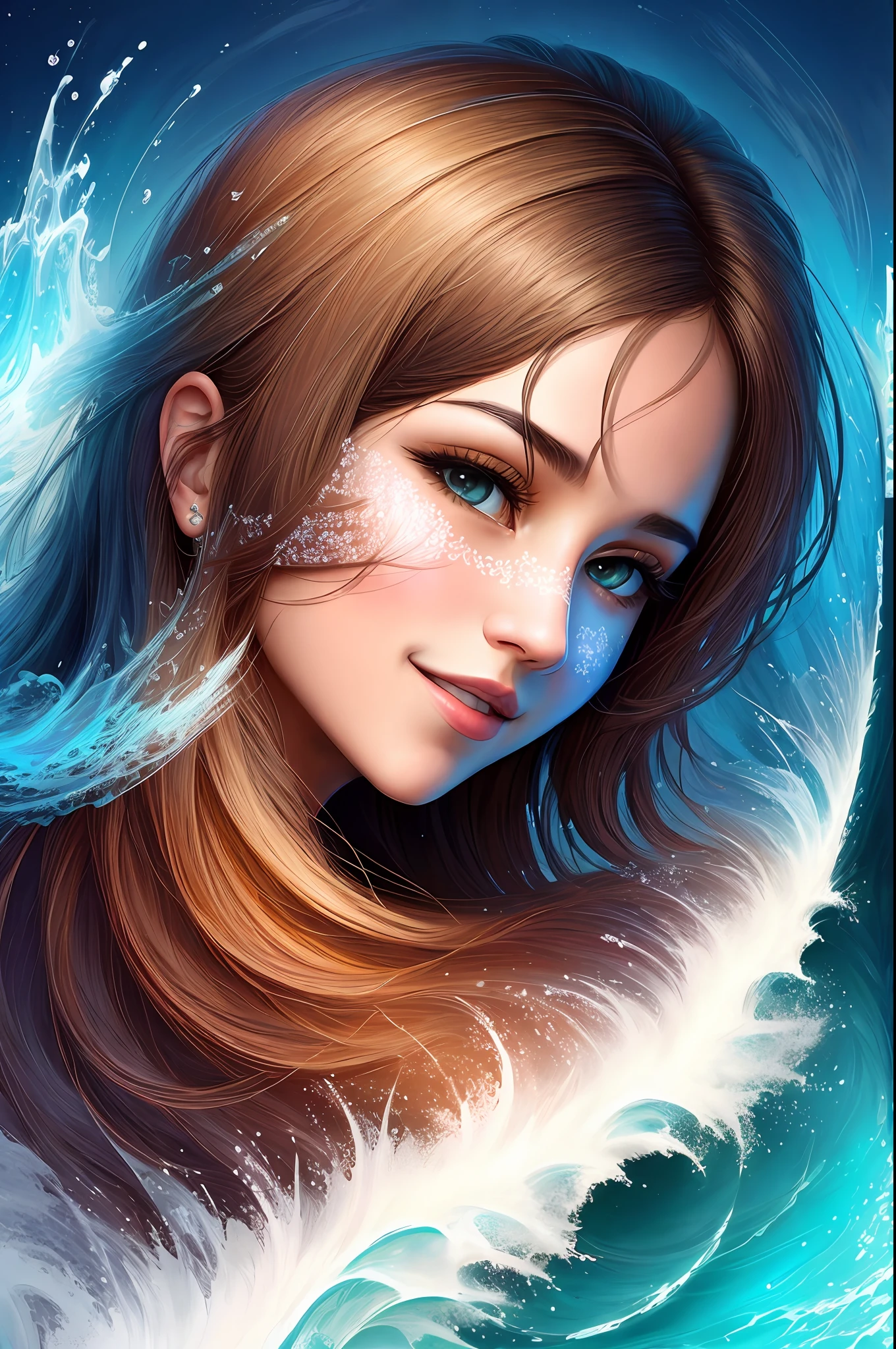 arte greatwave Alex rosa arte Fractal Face Splitting feliz