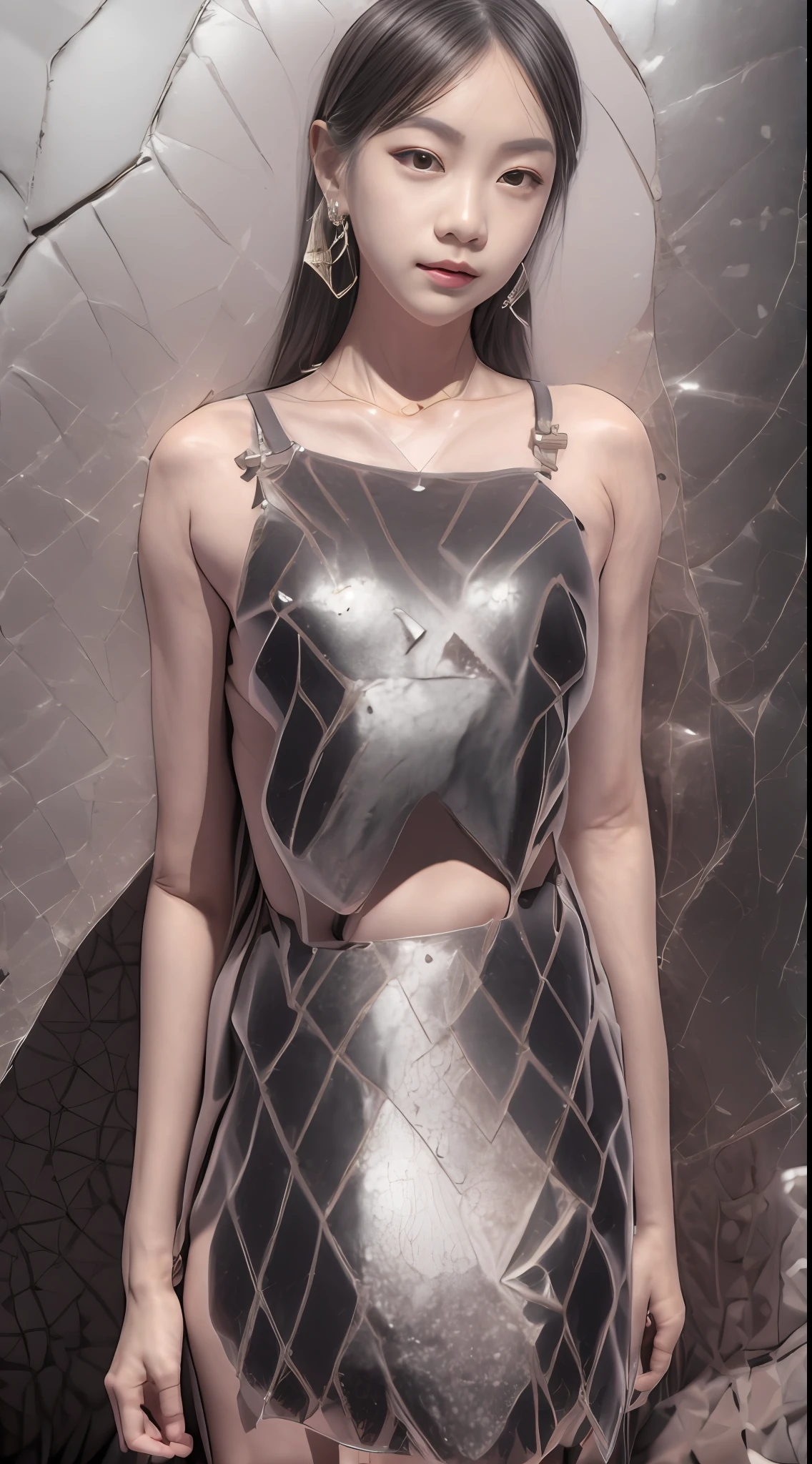 (tmasterpiece,k hd,hyper HD,4K)brunette color hair,14 years old Japanese girl,Uniform skirts,Emphasize the lips,Big white mouth,Soft lips,Glossy lips,The girl has fair and tender skin,Soft hair like slippery silk,Sparkling,Almost reluctant to look away。But you know,She wears a sun dress!Imagine that,She just wore a nightdress to go shopping in the bustling Sanlitun,One can't help but want to take a closer look。Take a closer look, desi,Her nightdress is quite fashionable,The skirt flutters in the wind,It's like adding a touch of energy to the whole street,Sit on a crocodile skin train,Face-to-face perspective,(From the angle below),Sit in a train crocodile leather seat,sitting in front,Lip zoom camera,head portrait,Head down and sleepy-eyed,looking at the viewer only", best qualtiy, hyper HD, (realisticlying:1.4),, A high resolution, the detail, RAW photogr, Sharp Re, Nikon D850 Film Stock Photo by Jefferies Lee 4 Kodak Portra 400 Camera F1.6 shots, Rich colors, ultra-realistic vivid textures, Dramatic lighting, Unreal Engine Art Station Trend, cinestir 800,