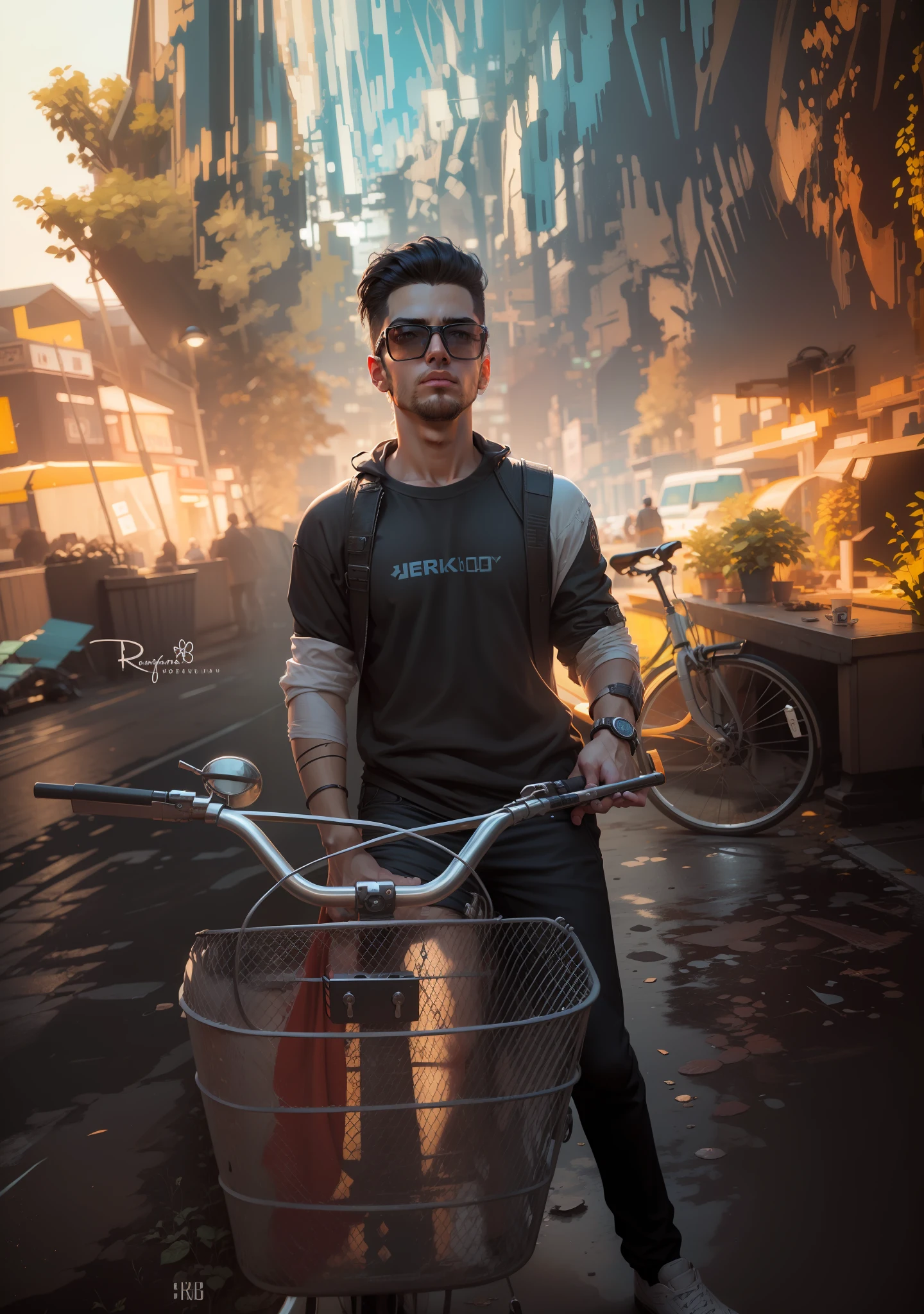 Change background cyberpunk handsome boy , realistic face , 8k , ultra realistic