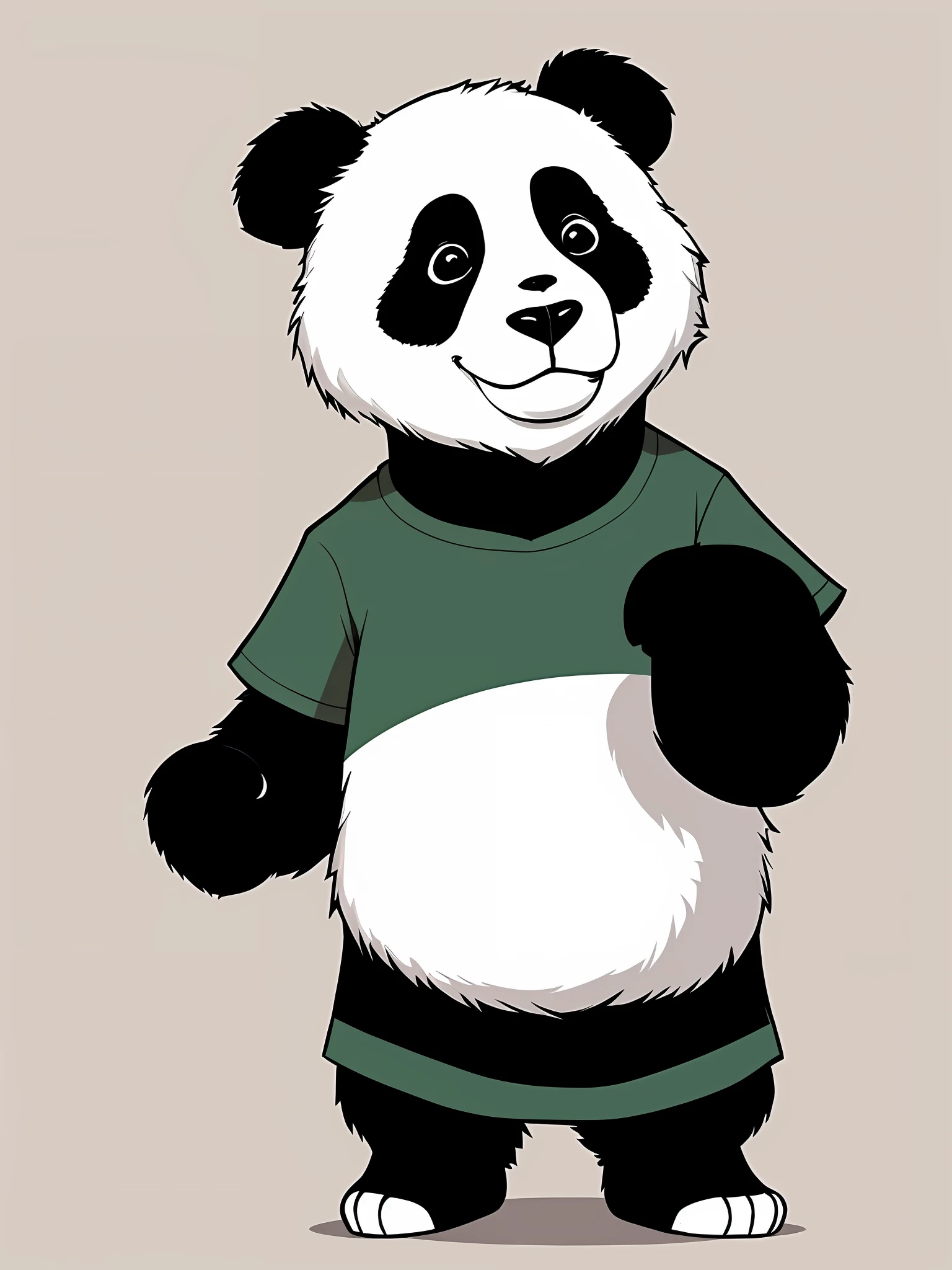 Sketch of a cute giant panda，frontage，Humpy and chubby，Moe，concept art inspired by senior character artist，Trends in Artstation，Process art，High-quality character design，character design art，Children's art in Artstation，Highly detailed character design，Cartoon concept art，character  design，Professional character design，Character design concept art，concept art design illustration，Fist at you