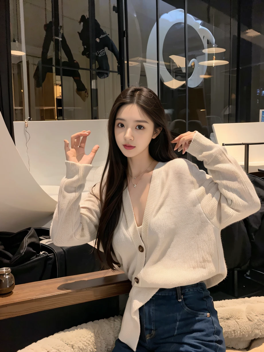,Masterpiece, Best quality,8K, 超高分辨率,Reallightandshadow,Cinema lenses,(beautidful eyes:1.1), ((中景 the scene is,The upper part of the body)) ,Beautuful Women