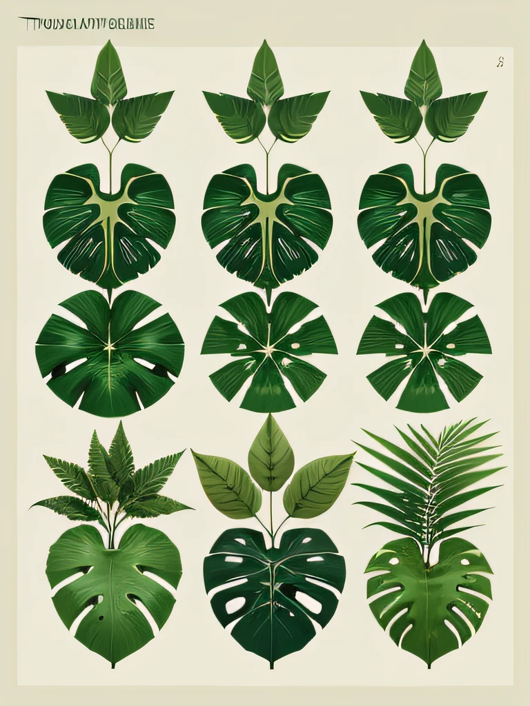 Illustrate a detailed and visually appealing reference sheet for a tropical bush, showcasing its various features and attributes
