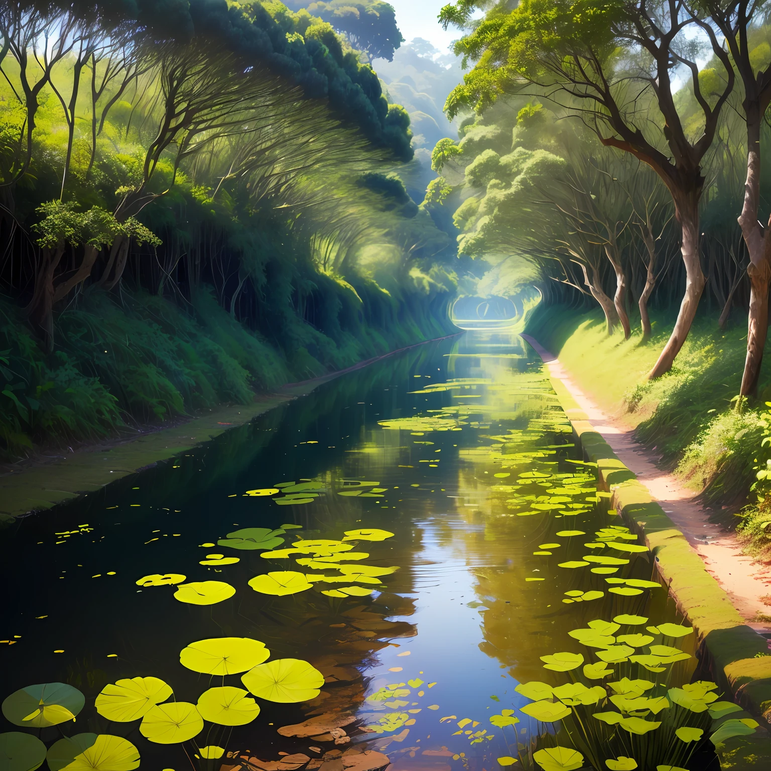 Natureza grama rio arvores